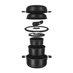 Resto 95800 - Cookware Set 8PCS Black - Soundz Store AUSTRALIA