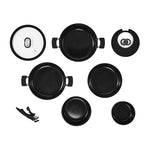 Resto 95800 - Cookware Set 8PCS Black - Soundz Store AUSTRALIA