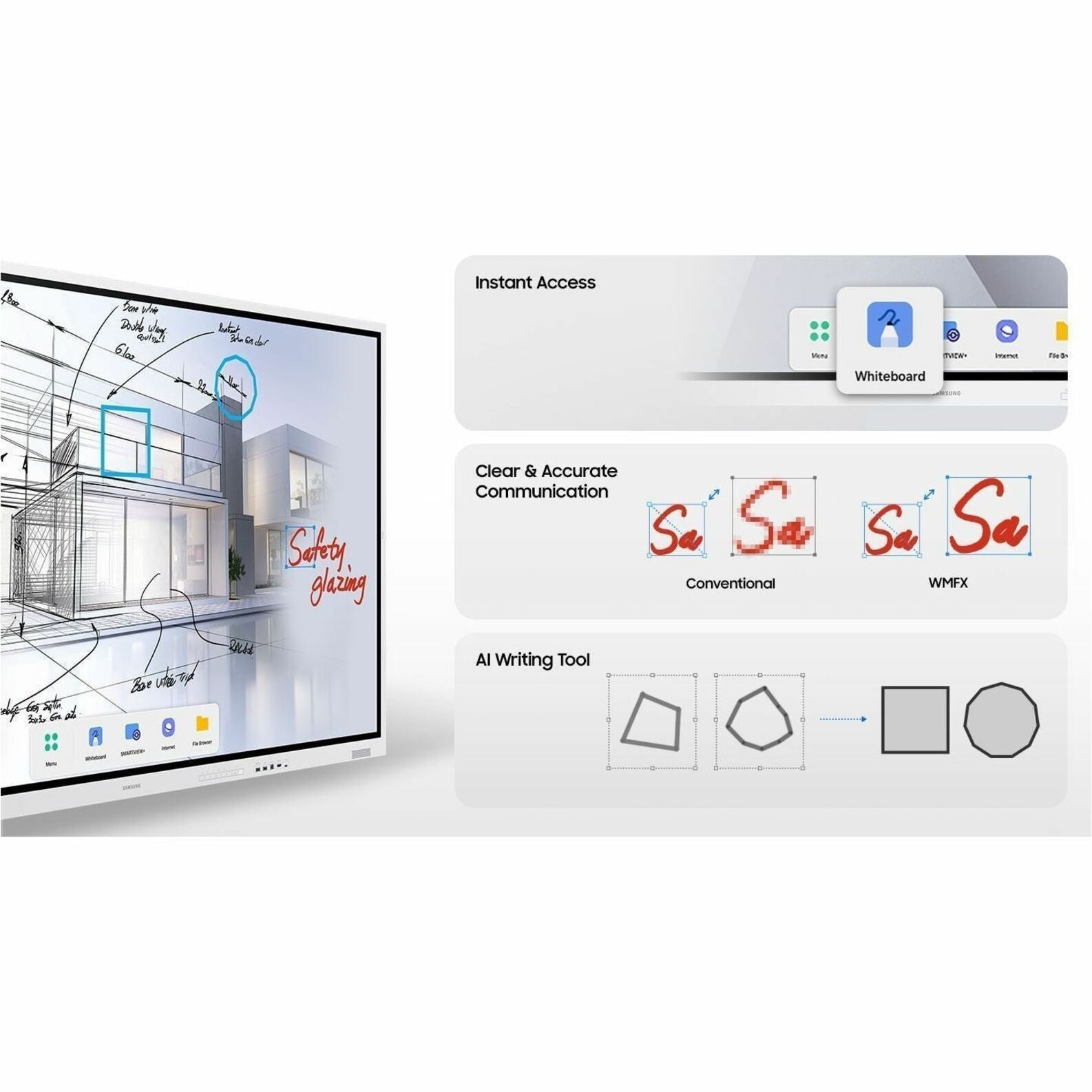 Samsung Flip WM75FX 75' 4K UHD LCD Collaboration Display - Soundz Store AUSTRALIA