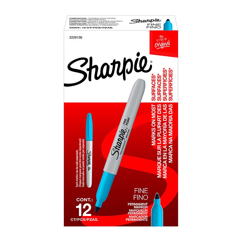 Sharpie 2229136 - Fine Perm Mrk Trq Bx12 - Soundz Store AUSTRALIA