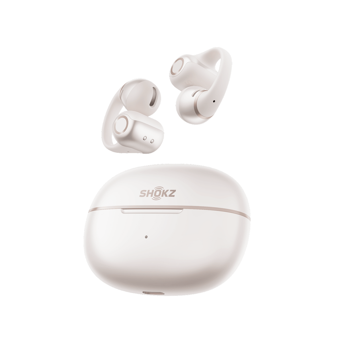 SHOKZ OpenDots 2 Open-Ear True Wireless Earbuds - White - Soundz Store AUSTRALIA