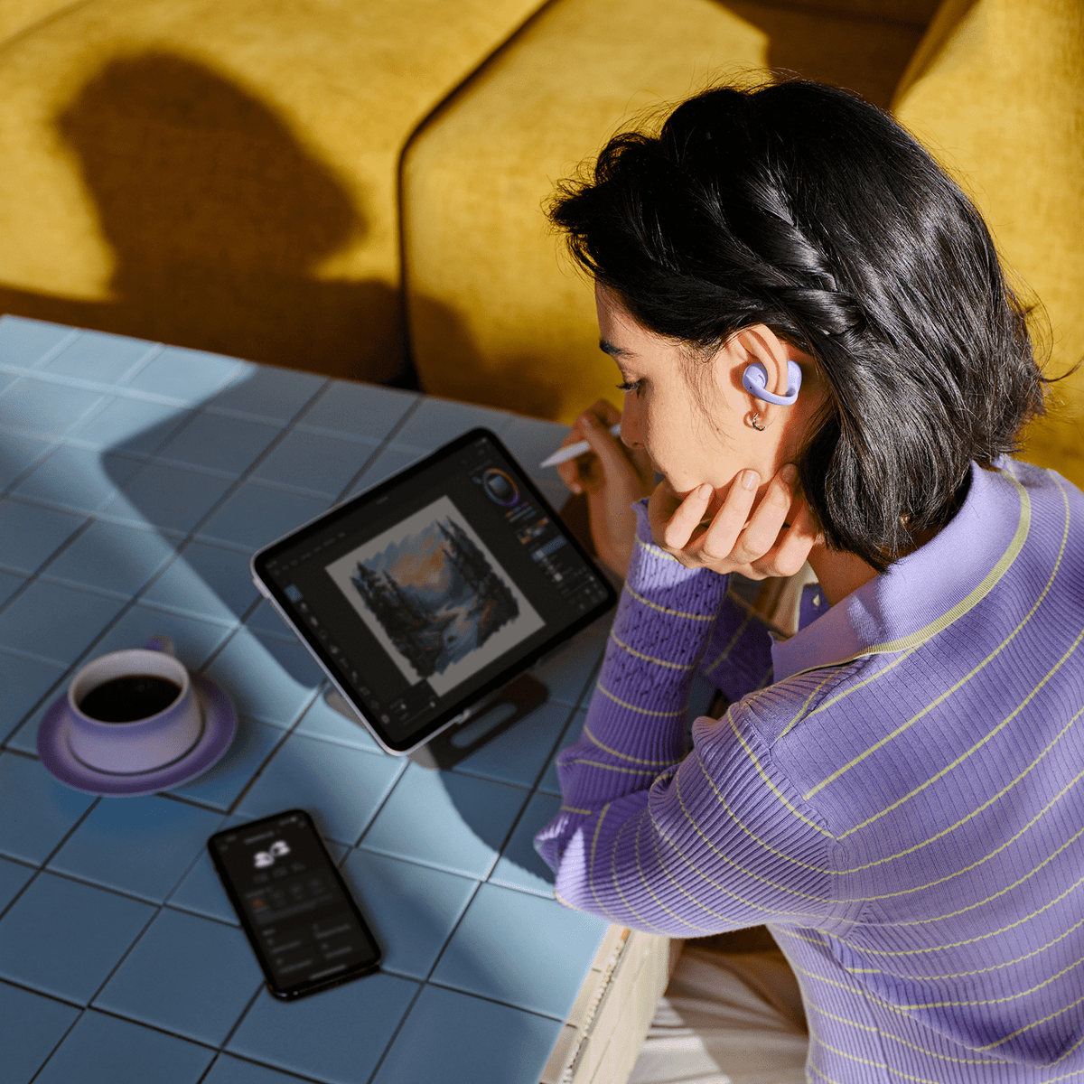 SHOKZ OpenDots Air Open-Ear True Wireless Earbuds - Purple - Soundz Store AUSTRALIA