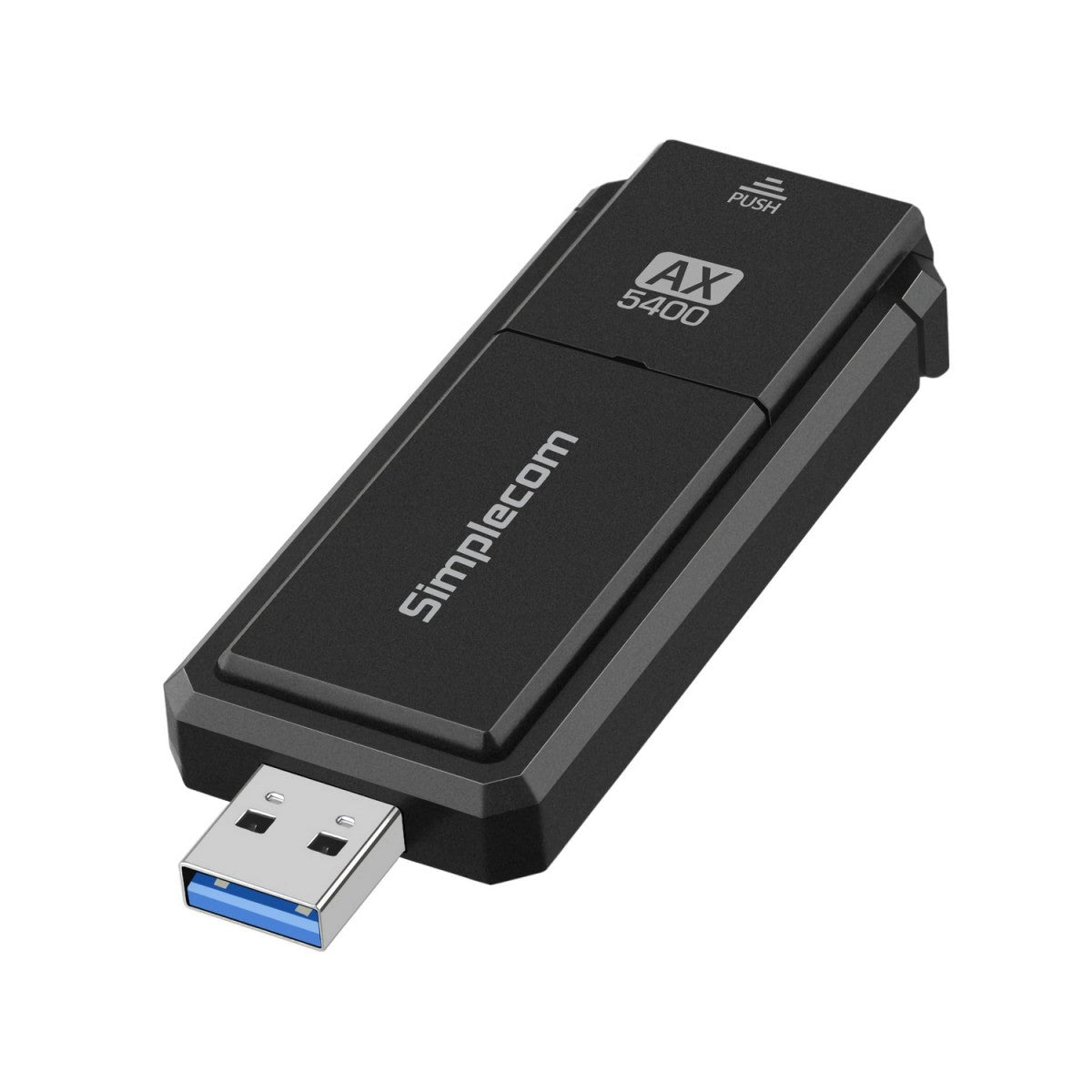 Simplecom NW812v2 AX5400 Tri-Band WiFi 6E USB Adapter, USB 3.2, AX5400, 2.4/5/6GHz, up to 2402Mbps, MU-MIMO, OFDMA, WPA3, foldable antenna - Soundz Store AUSTRALIA