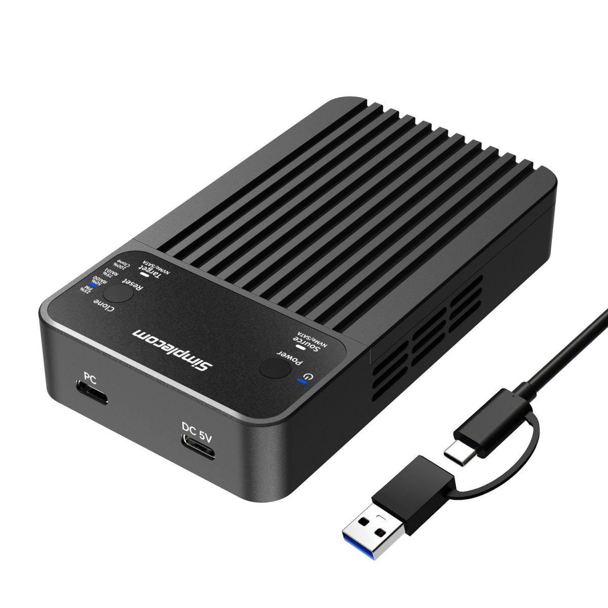 Simplecom SD562 Dual-Bay NVMe/SATA M.2 SSD RAID Enclosure with Offline Clone - Soundz Store AUSTRALIA