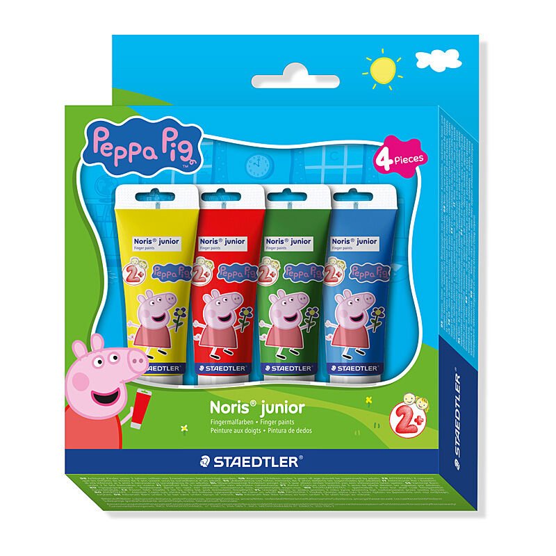 Staedtler 8814 L1 - ST Peppa Pig Finger Paints Pk4 - Soundz Store AUSTRALIA