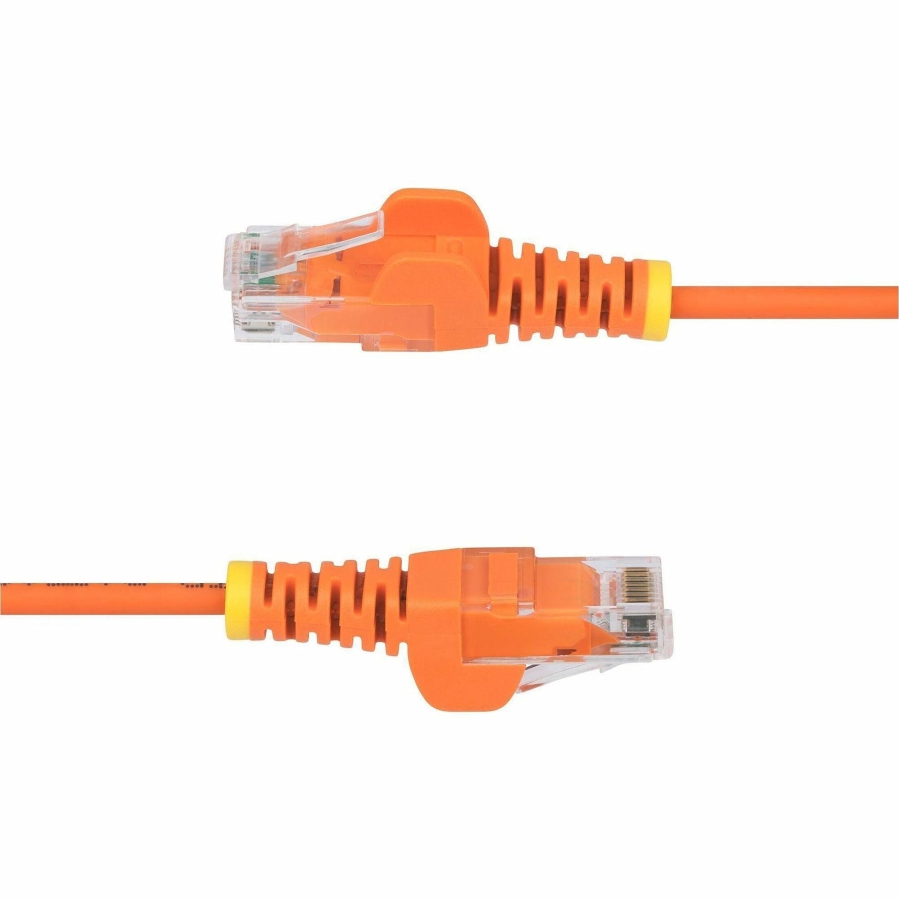 StarTech 2.5m Orange Slim CAT6 Ethernet Cable, Snagless RJ45, UTP, LSZH, 28AWG Pure Bare Copper, Slim Network Patch Cord - Soundz Store AUSTRALIA