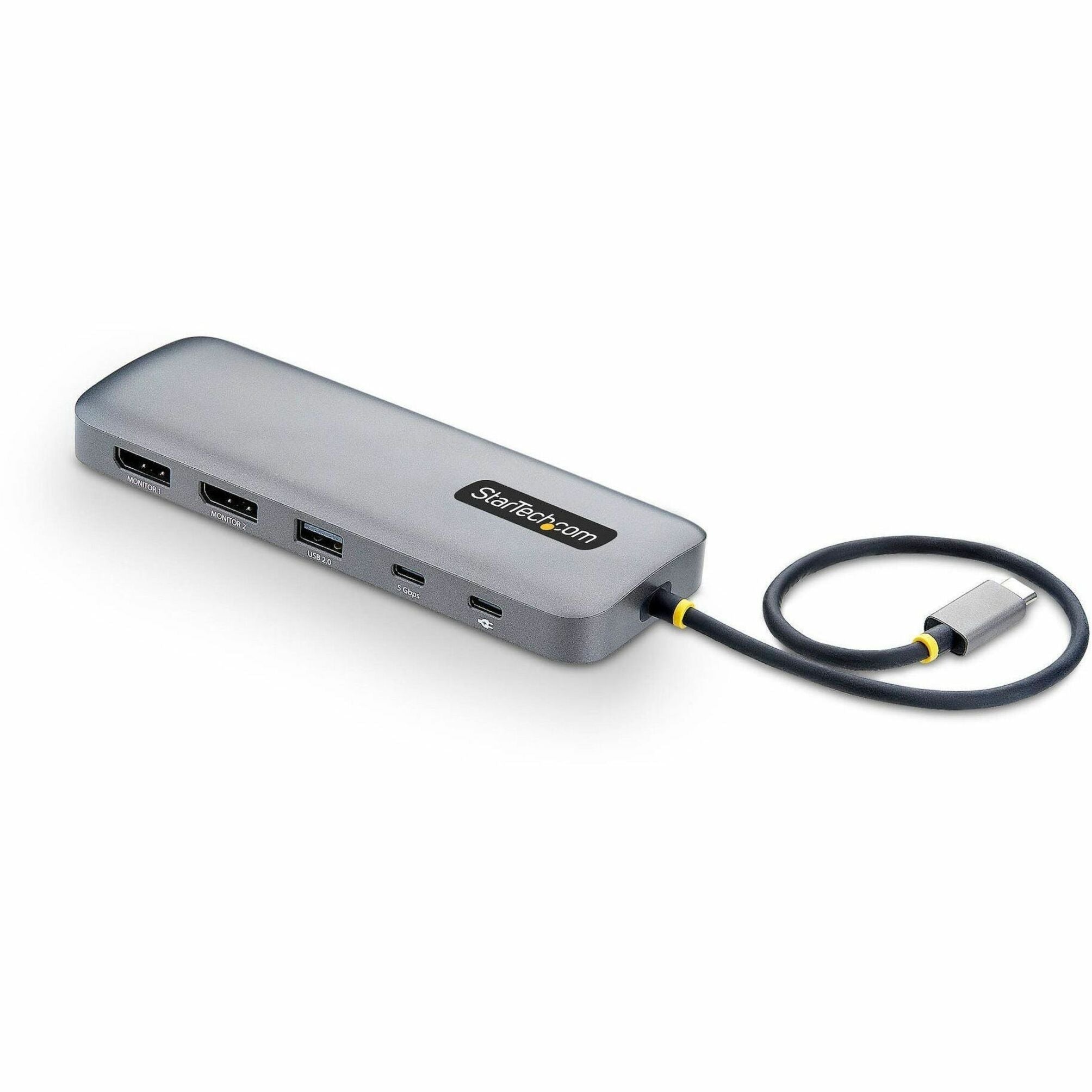 StarTech USB-C to Dual-DisplayPort Multiport Adapter, 100W Power Delivery Charging, 2x 4K 60Hz, 5-Port 5Gbps Hub, GbE, Mini Dock - Soundz Store AUSTRALIA