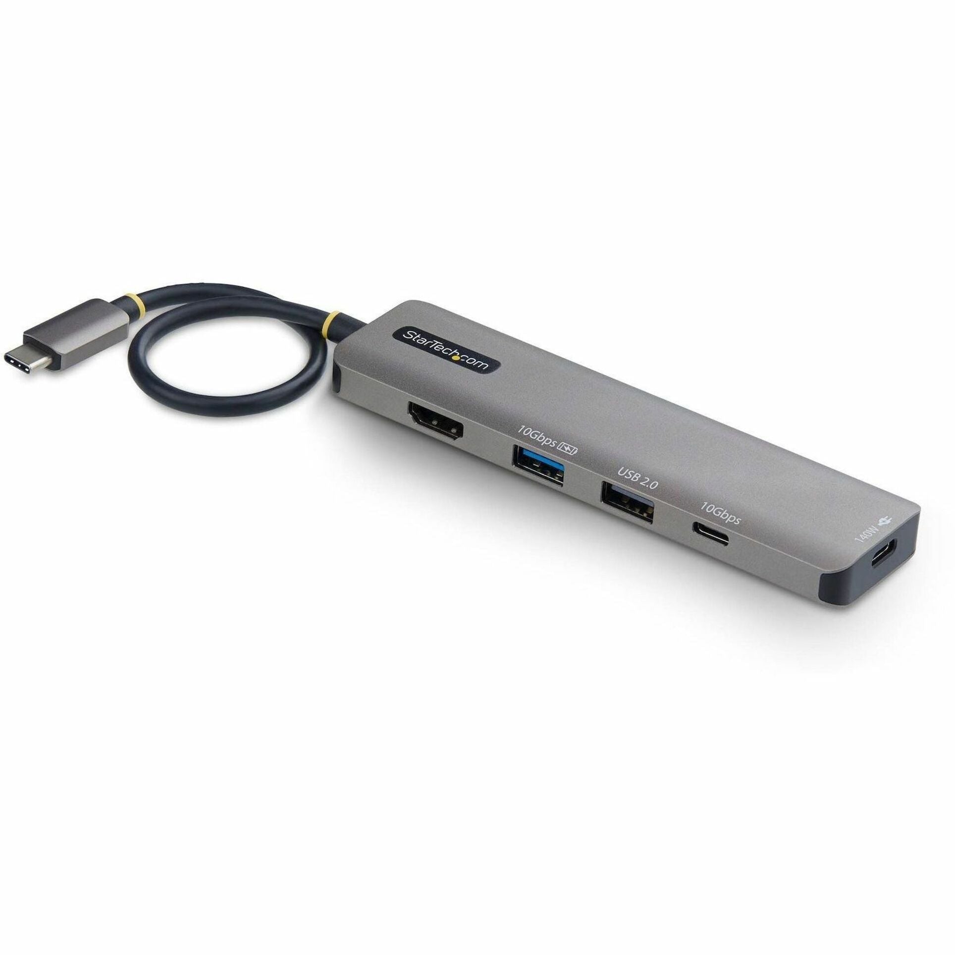 StarTech USB-C to HDMI Multiport Adapter with 140W PD Charging, 4K 60Hz HDMI, 2-Port USB 10Gbps Hub, 1x USB 2.0 Port, Type-C Mini Dock - Soundz Store AUSTRALIA