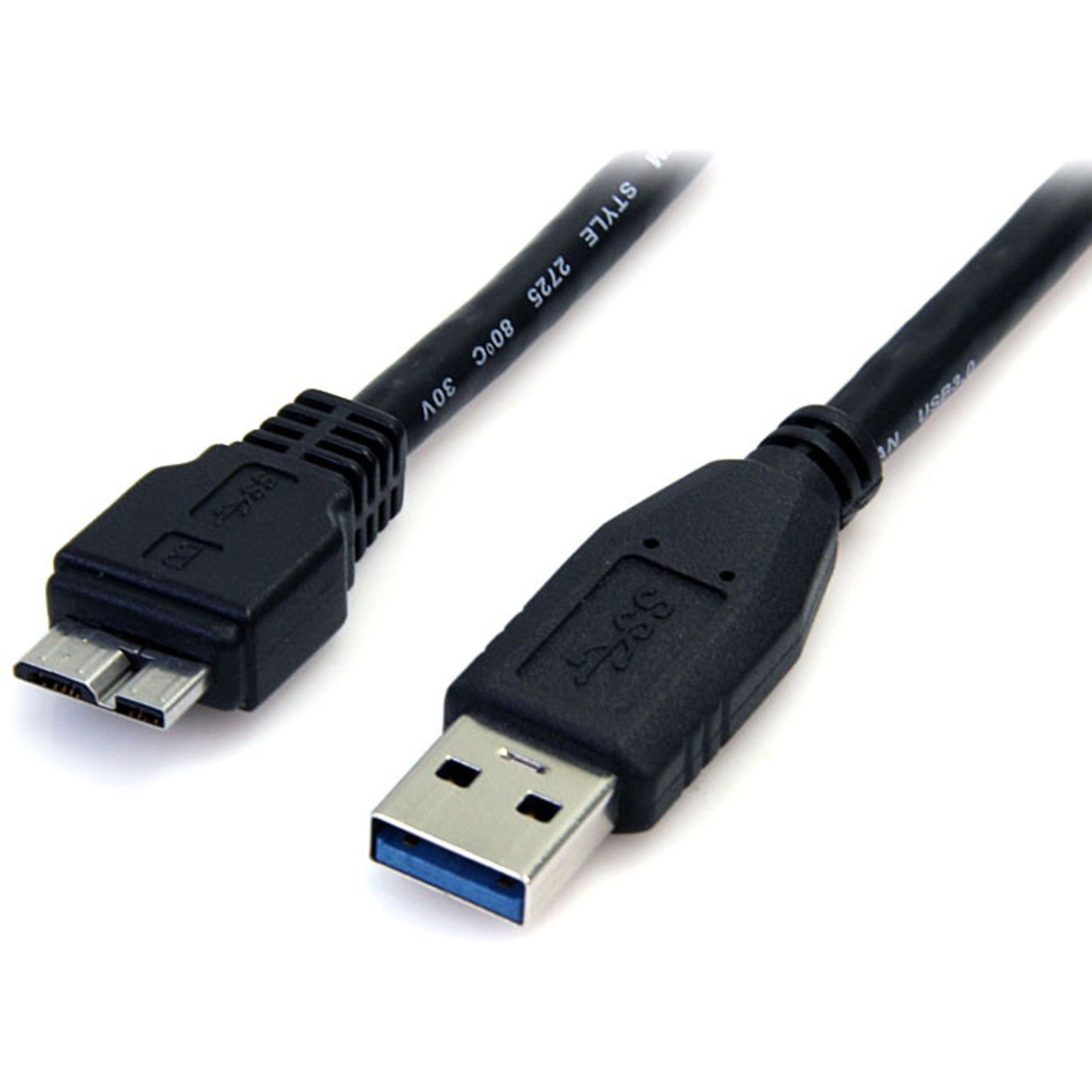 StarTech.com 0.5m (1.5ft) Black SuperSpeed USB 3.0 (5Gbps) Cable A to Micro B - M/M - Soundz Store AUSTRALIA