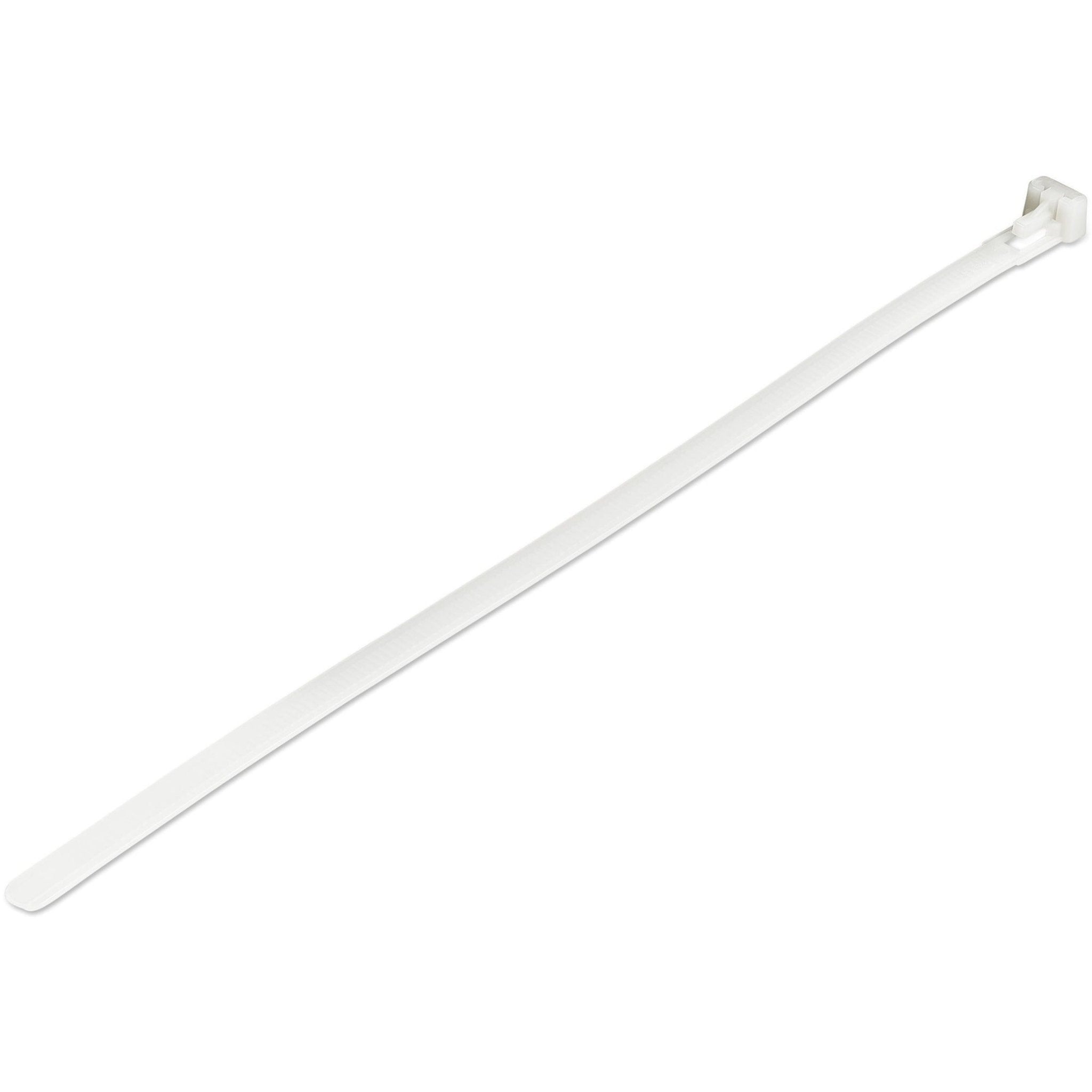 StarTech.com 100 Pack 10' Reusable Cable Ties - White XL Releasable Nylon/Plastic Zip Ties Resealable Adjustable Network Cable Wraps UL - Soundz Store AUSTRALIA