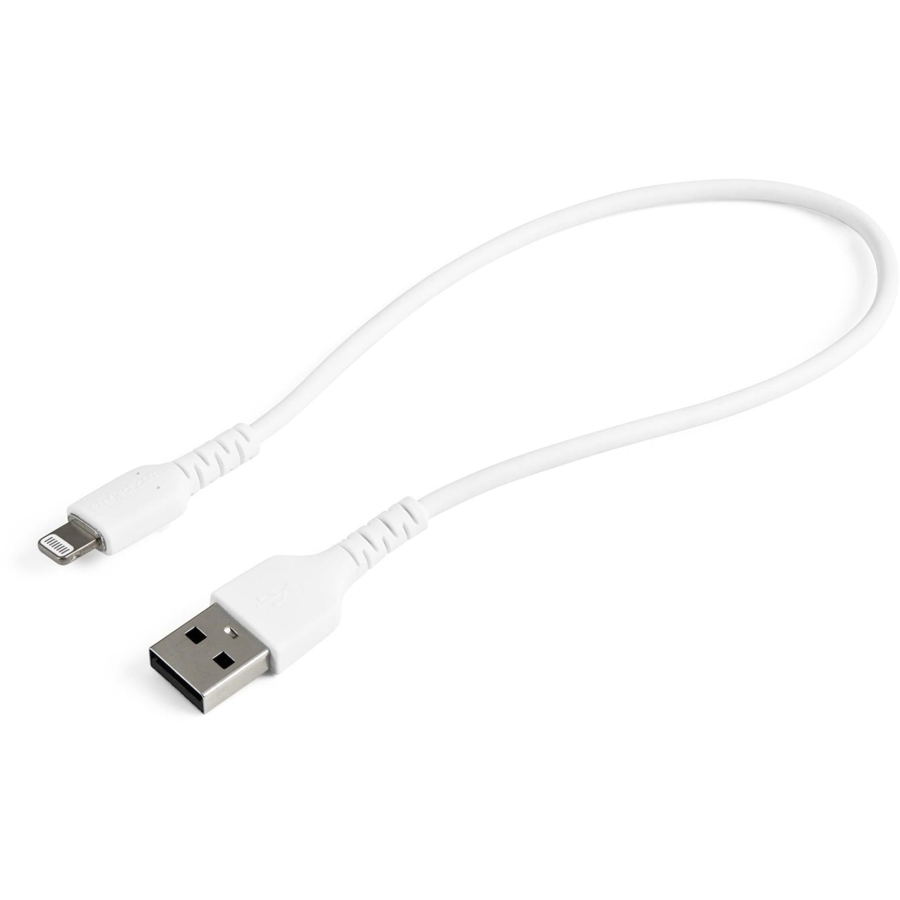 StarTech.com 12inch/30cm Durable White USB-A to Lightning Cable, Rugged Heavy Duty Charging/Sync Cable for Apple iPhone/iPad MFi Certified - Soundz Store AUSTRALIA