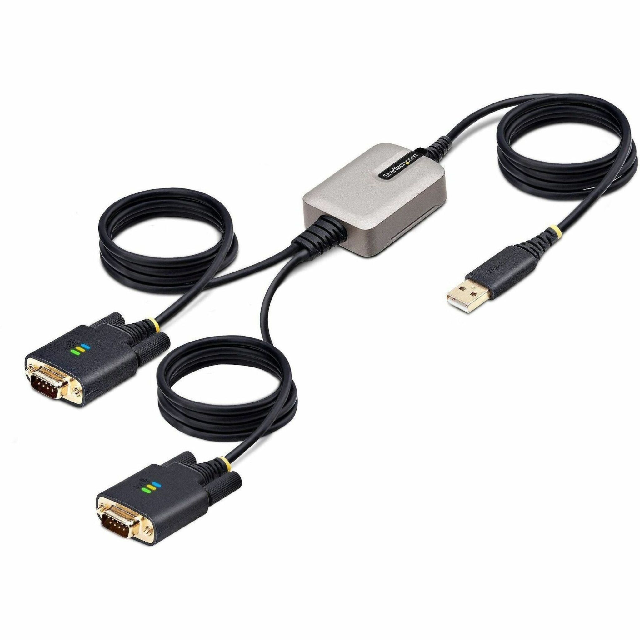 StarTech.com 13ft (4m) 2-Port USB to Serial Adapter Cable, COM Retention, FTDI, DB9 RS232, Changeable DB9 Screws/Nuts, Windows/macOS/Linux - Soundz Store AUSTRALIA