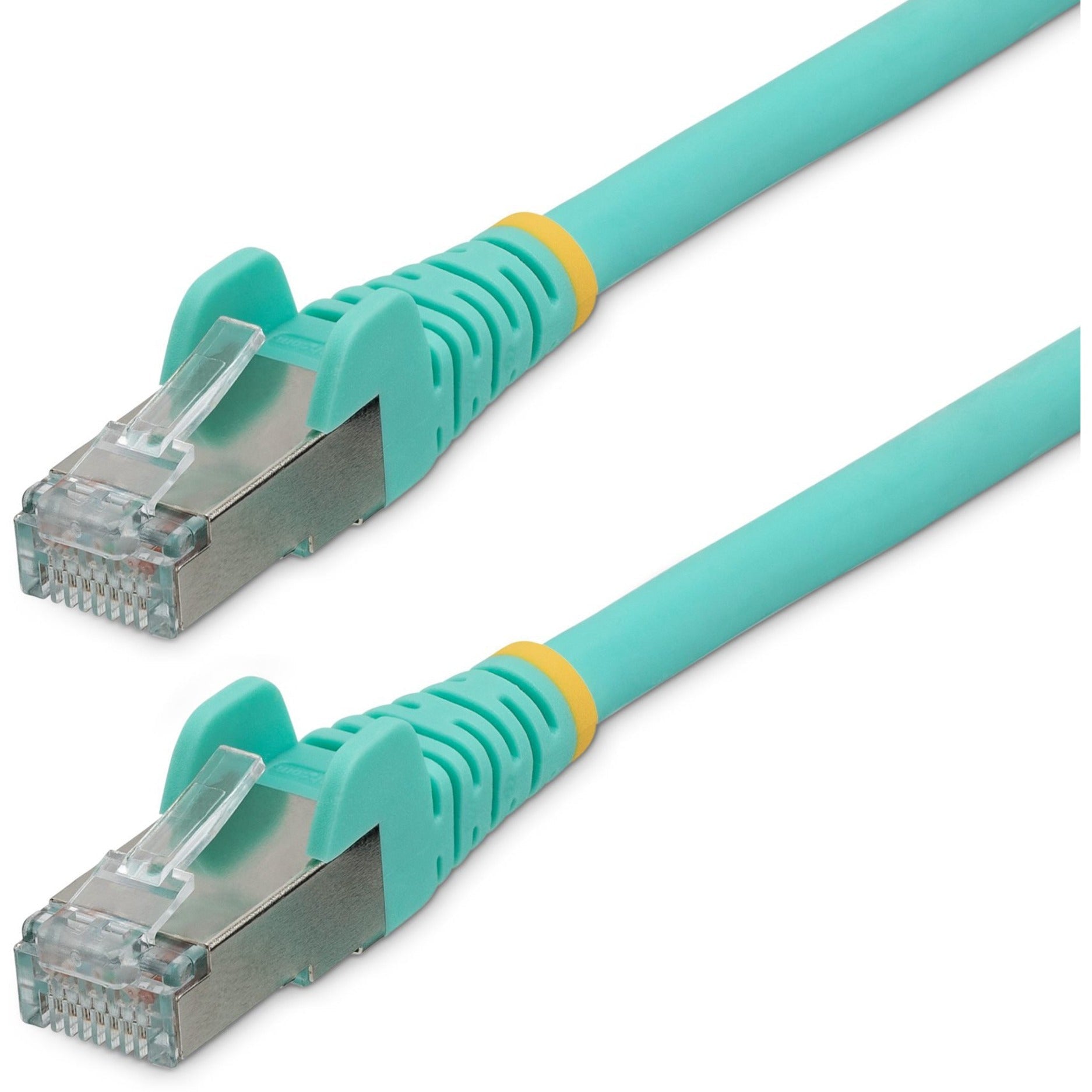 StarTech.com 1.5m CAT6a Ethernet Cable, Aqua Low Smoke Zero Halogen (LSZH) 10 GbE 100W PoE S/FTP Snagless RJ-45 Network Patch Cord - Soundz Store AUSTRALIA