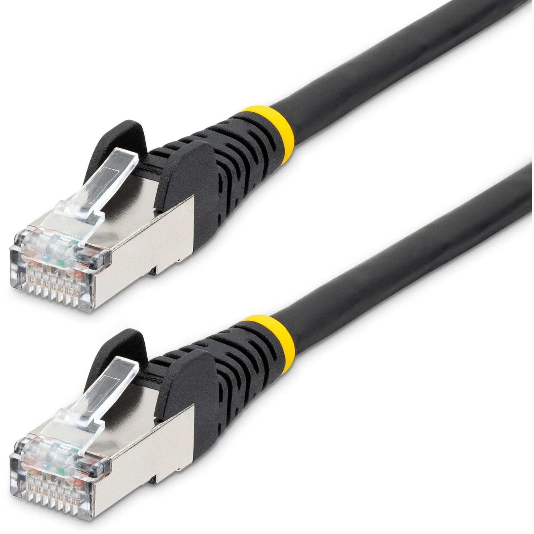 StarTech.com 1.5m CAT6a Ethernet Cable, Black Low Smoke Zero Halogen (LSZH) 10 GbE 100W PoE S/FTP Snagless RJ-45 Network Patch Cord - Soundz Store AUSTRALIA