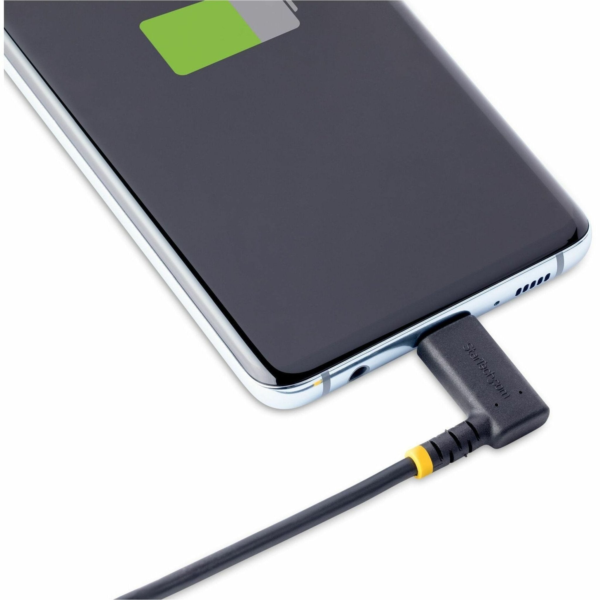 StarTech.com 1ft (30cm) USB C Charging Cable Right Angle, 60W PD 3A, Heavy Duty Fast Charge USB-C Cable, Durable Rugged Aramid Fiber - Soundz Store AUSTRALIA