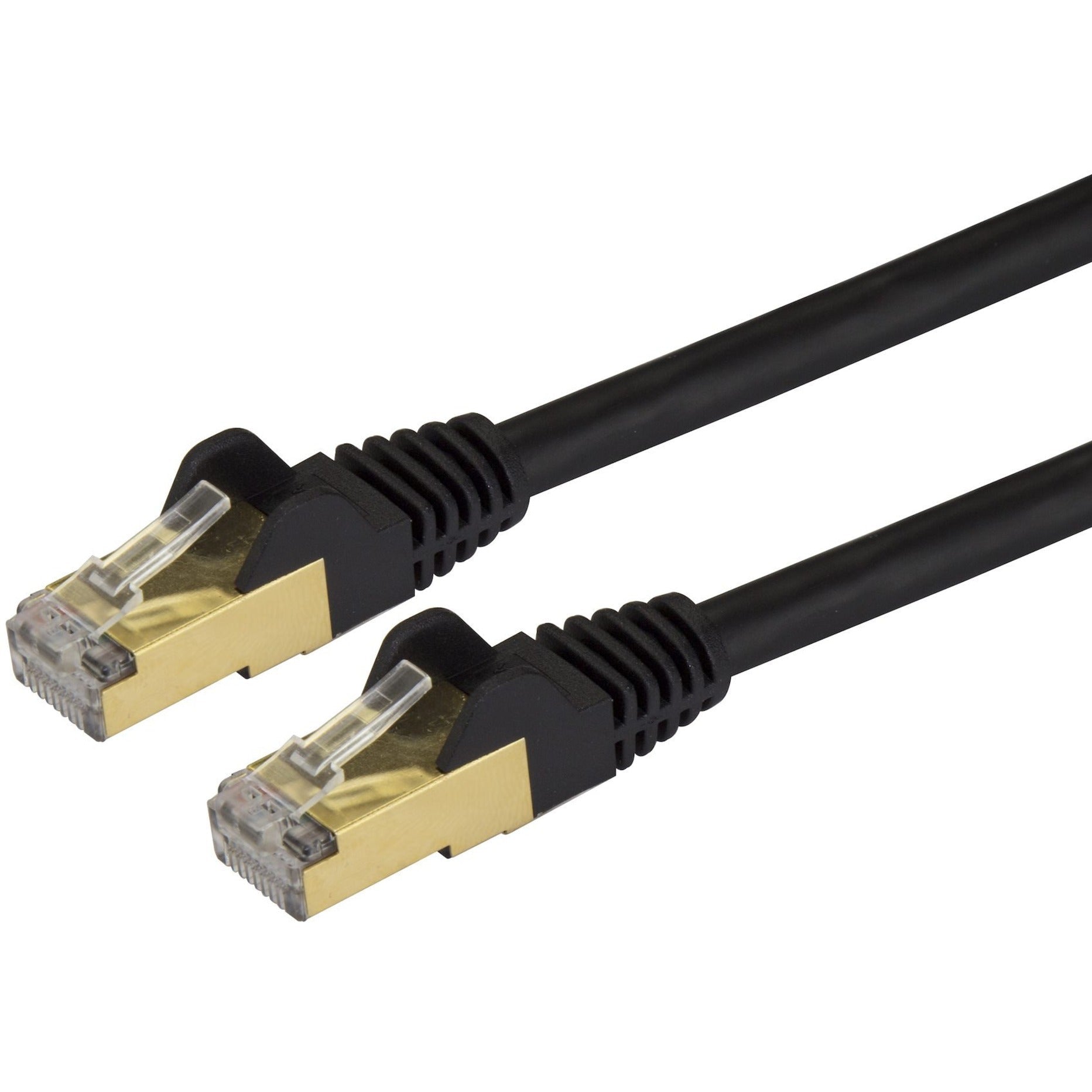StarTech.com 1ft CAT6a Ethernet Cable - 10 Gigabit Category 6a Shielded Snagless 100W PoE Patch Cord - 10GbE Black UL Certified Wiring/TIA - Soundz Store AUSTRALIA