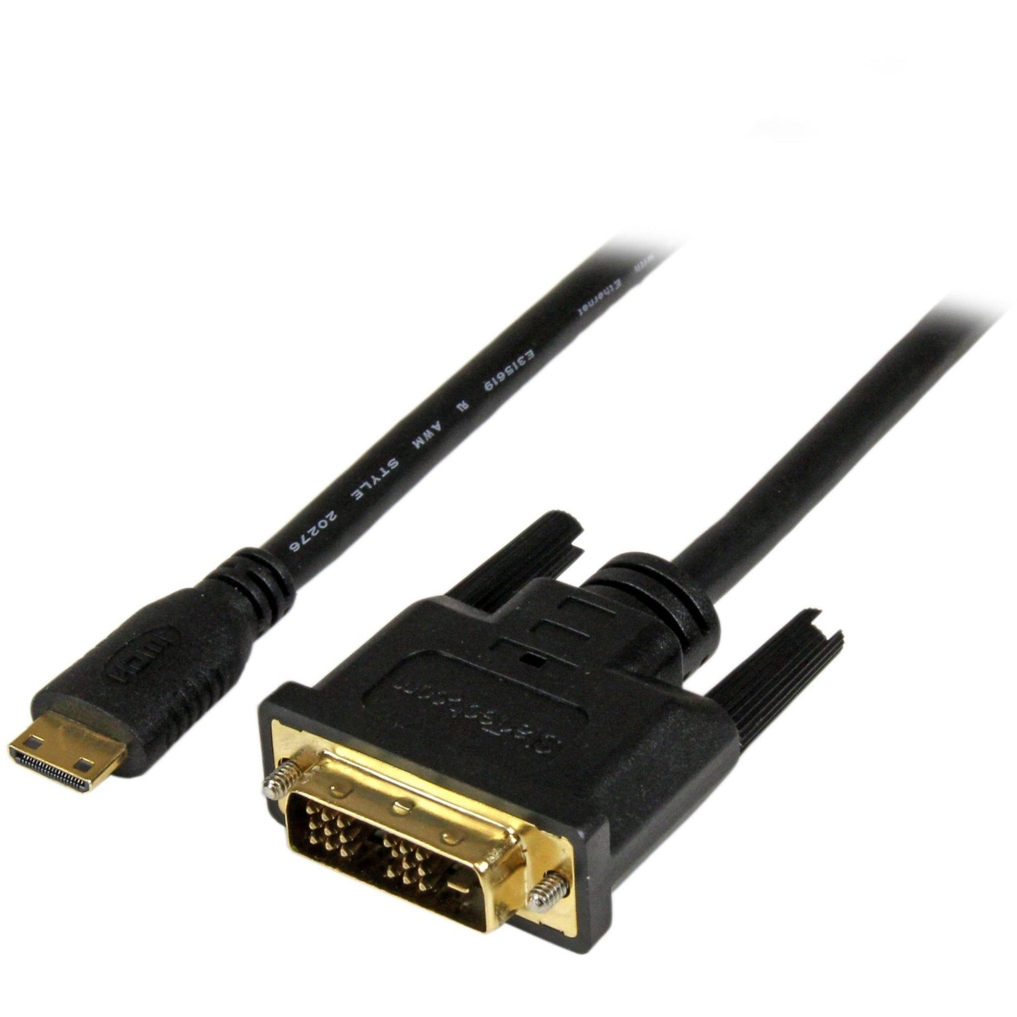 StarTech.com 1m (3.3 ft) Mini HDMI to DVI Cable, DVI-D to HDMI Cable (1920x1200p), HDMI Mini Male to DVI-D Male Display Cable Adapter - Soundz Store AUSTRALIA