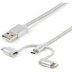 StarTech.com 1m USB Multi Charging Cable - Braided - Apple MFi Certified - USB 2.0 - Charge 1x device at a time - For USB-C or Lightning devices attach the corresponding connector of the cable to the Micro-USB connector and plug into your device - For Mic - Soundz Store AUSTRALIA