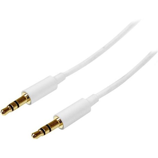 StarTech.com 1m White Slim 3.5mm Stereo Audio Cable - Male to Male - Soundz Store AUSTRALIA
