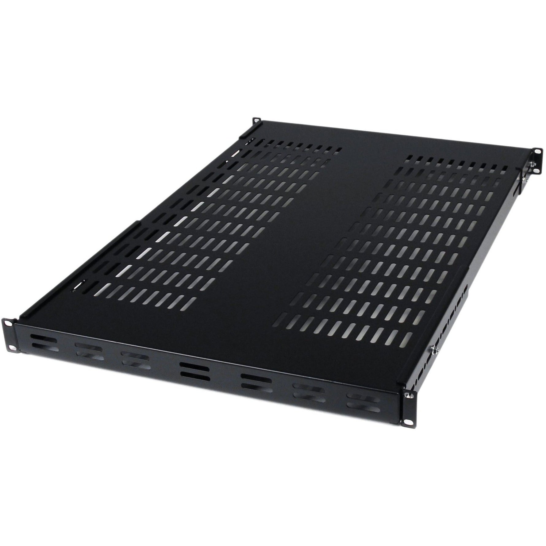 StarTech.com 1U 19.5 to 38in Adjustable Mounting Depth Vented Rack Mount Shelf - 175lbs / 80kg - 27.5in Deep - Soundz Store AUSTRALIA