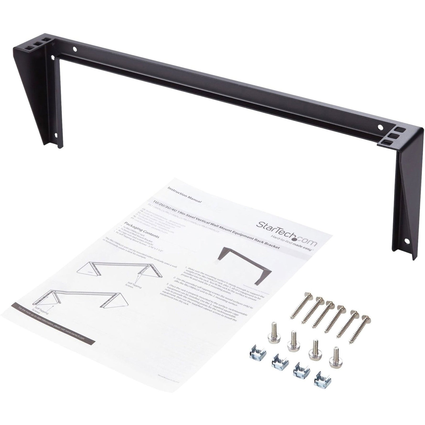 StarTech.com 1U 19in Steel Vertical Wall Mount Equipment Rack Bracket - Soundz Store AUSTRALIA