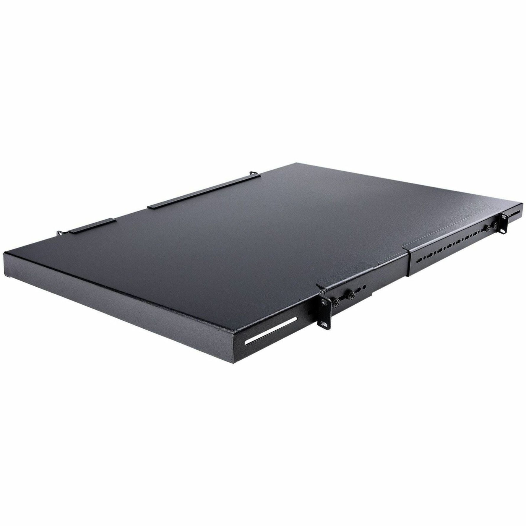 StarTech.com 1U 4-Post 19.5 to 38in Adjustable Mounting Depth Rack Mount Shelf - Heavy Duty Fixed Rack Shelf - 330 lb / 150kg - 27.5in Deep~ - Soundz Store AUSTRALIA