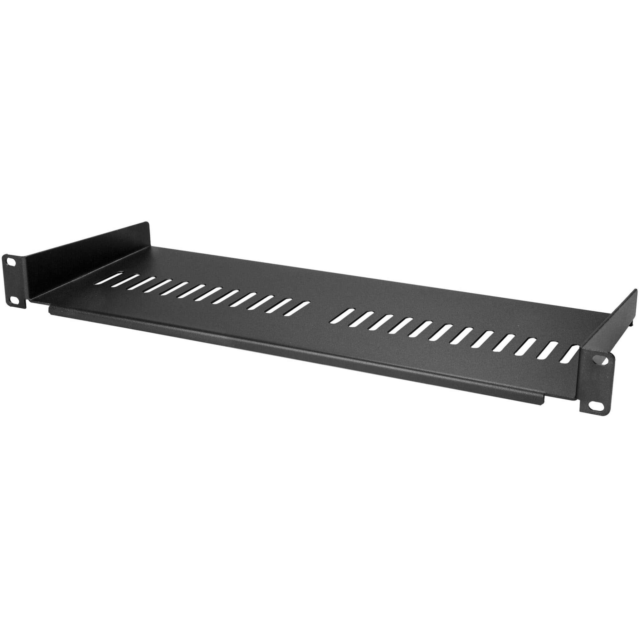 StarTech.com 1U Vented Server Rack Cabinet Shelf - Fixed 7in Deep Cantilever Rackmount Tray for 19' Data/AV/Network Enclosure w/Cage Nuts - Soundz Store AUSTRALIA