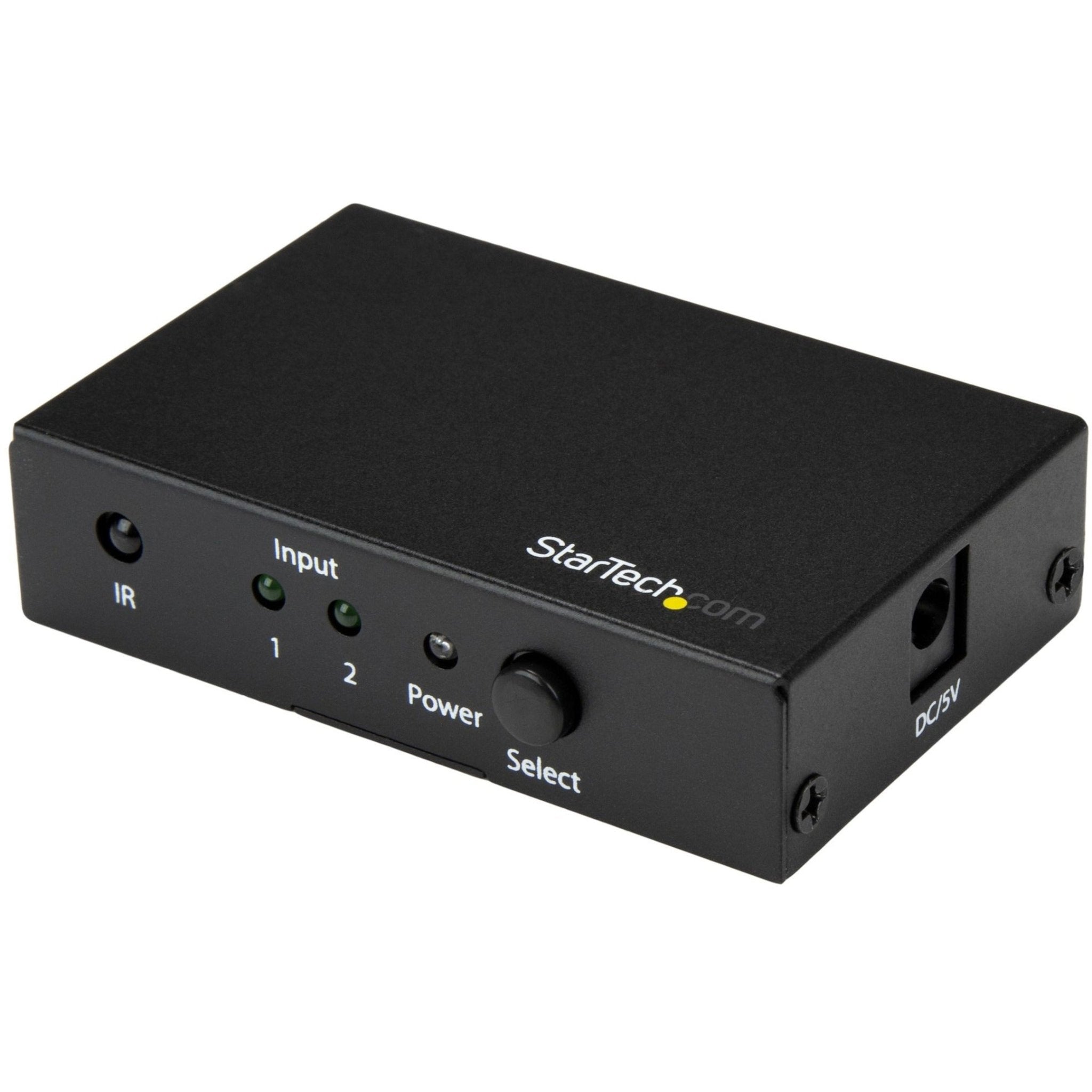 StarTech.com 2 Port HDMI Switch - 4K 60Hz - Supports HDCP - IR - HDMI Selector - HDMI Multiport Video Switcher - HDMI Switcher - Soundz Store AUSTRALIA