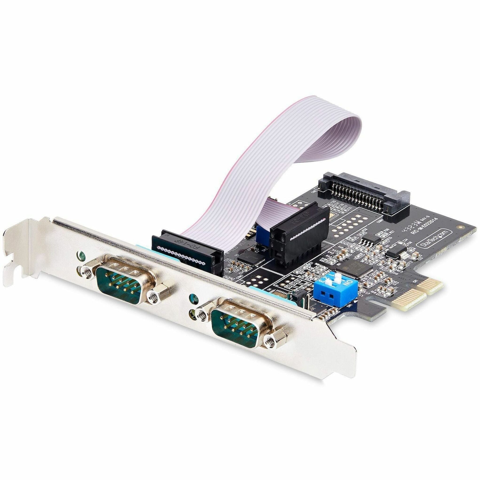 StarTech.com 2-Port Serial PCIe Card, Dual-Port RS232/RS422/RS485 Card, 16C1050 UART, ESD Protection, Windows/Linux, TAA-Compliant - Soundz Store AUSTRALIA