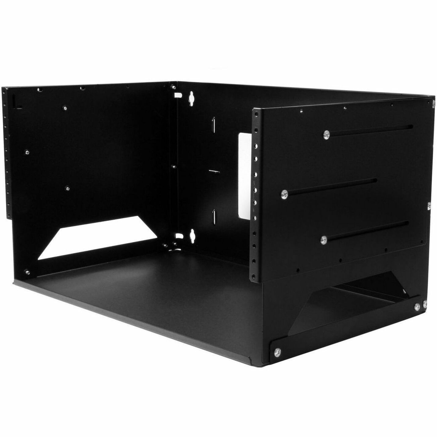 StarTech.com 2-Post 4U Open Frame Wall Mount Network Rack with Built-in Shelf and Adjustable Depth, Computer Rack for IT Equipment, TAA~ - Soundz Store AUSTRALIA