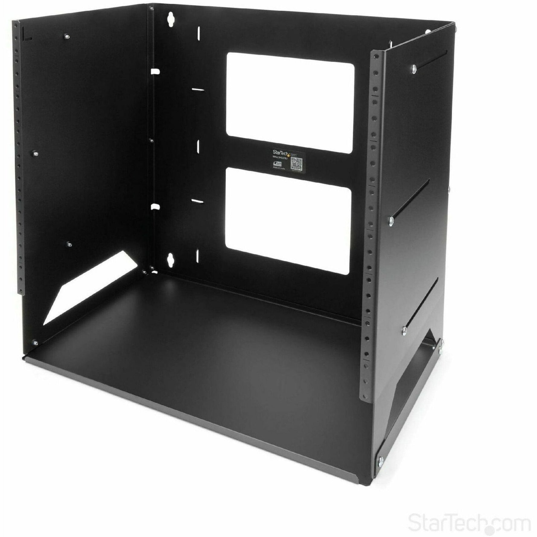 StarTech.com 2-Post 8U Open Frame Wall Mount Network Rack with Built-in Shelf and Adjustable Depth, Computer Rack for IT Equipment, TAA~ - Soundz Store AUSTRALIA