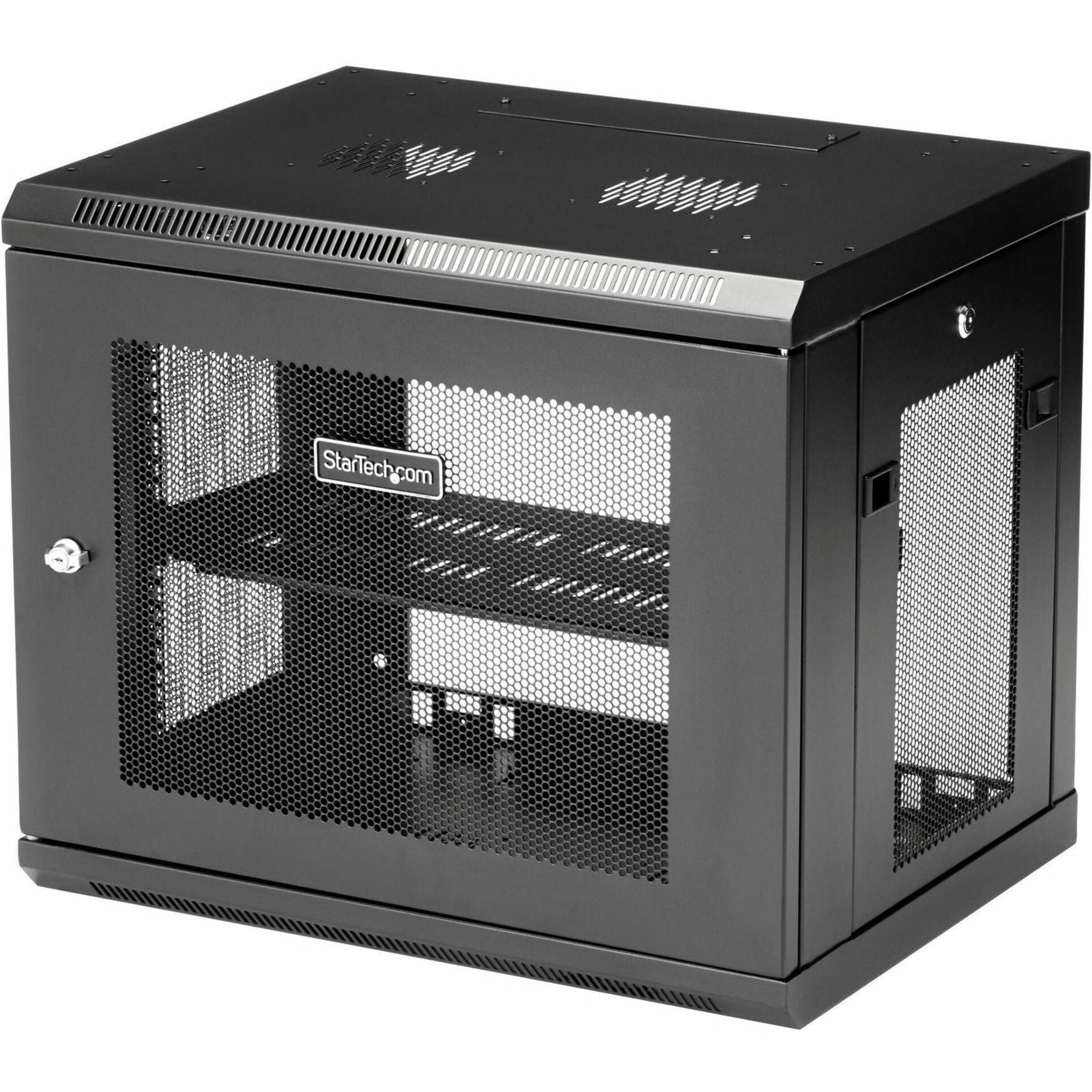 StarTech.com 2-Post 9U Wall Mount Network Cabinet, 19' Wall-Mounted Server Rack for Data / IT Equipment, Small Lockable Rack Enclosure - Soundz Store AUSTRALIA