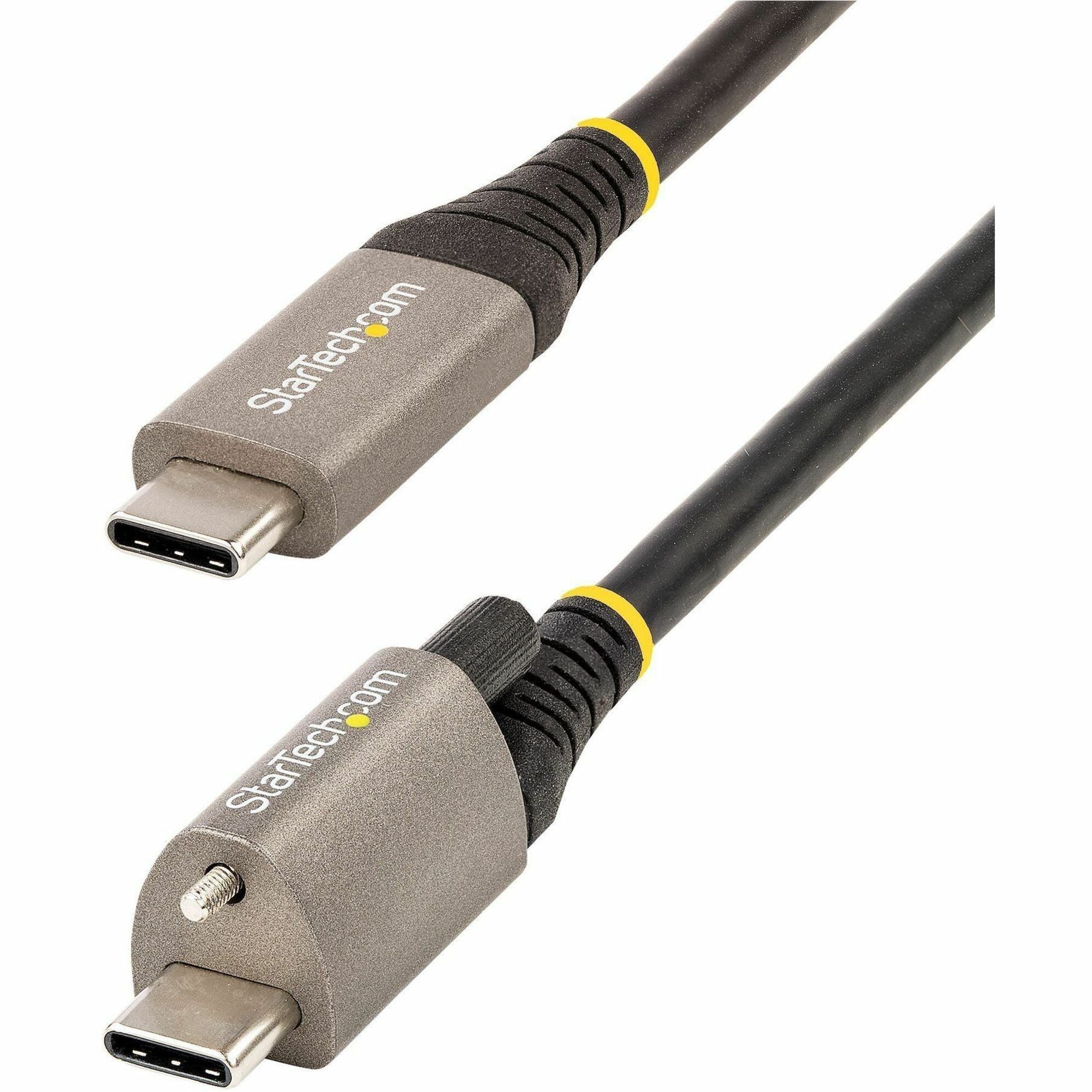 StarTech.com 20in 50cm Top Single Screw Locking USB C Cable 10Gbps, USB 3.1 Type-C Cable, 5A/100W PD, DP Alt Mode, USB-C to C Cord - Soundz Store AUSTRALIA