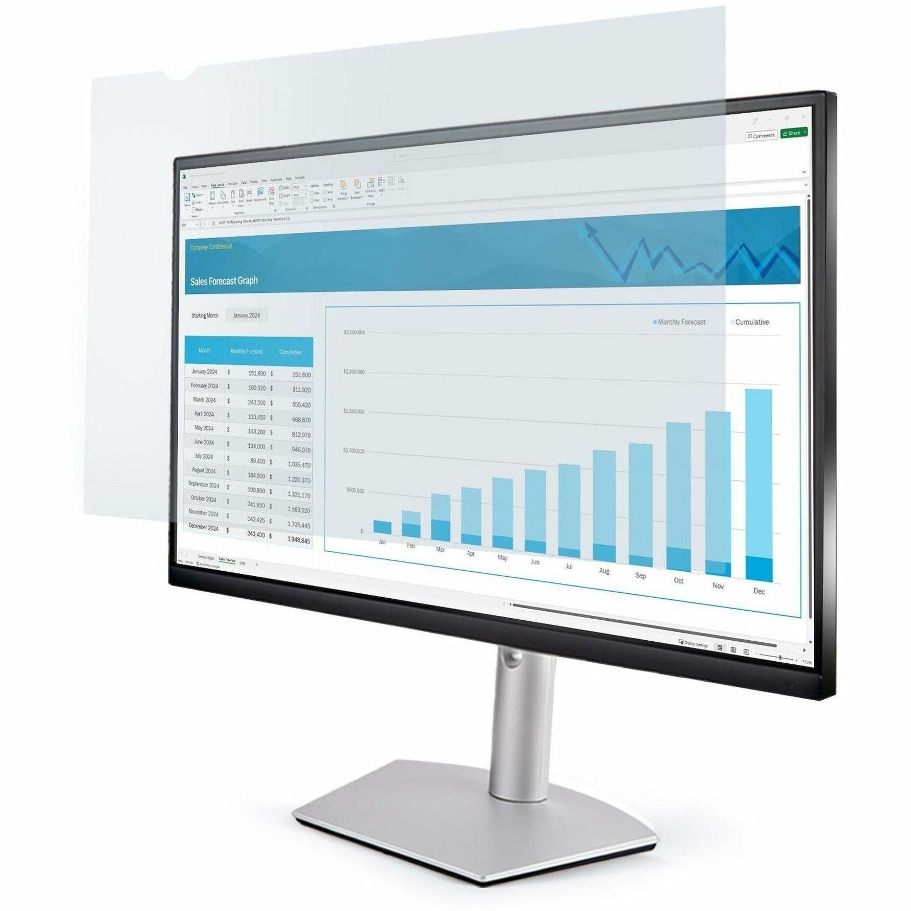 StarTech.com 24-inch 16:9 Anti-Blue Light Filter, BlueLight Screen Filter for 24in Computer Monitor, Reduces Eye Strain, TAA Compliant - Soundz Store AUSTRALIA