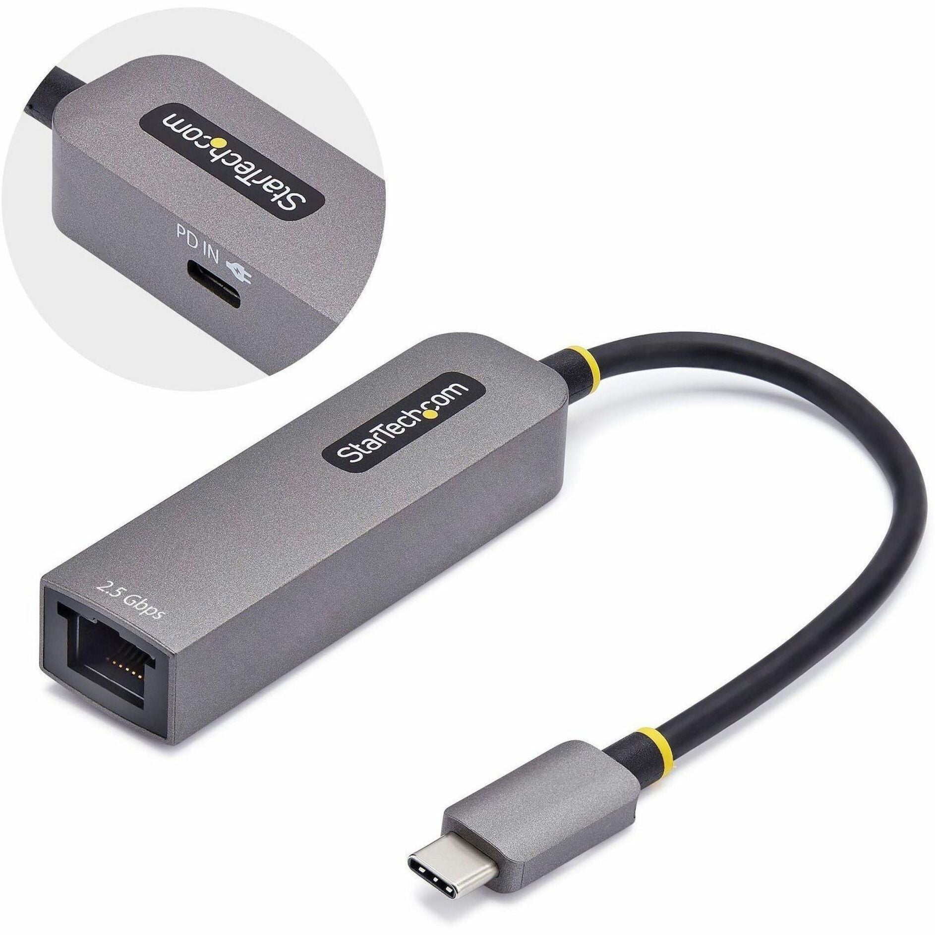 StarTech.com 2.5GbE USB-C to Ethernet Adapter, 100W PD Pass-Through, NBASE-T NIC, USB 3.0 Type-C 2.5/1G Multi Speed Network, USB 3.1 RJ45 - Soundz Store AUSTRALIA
