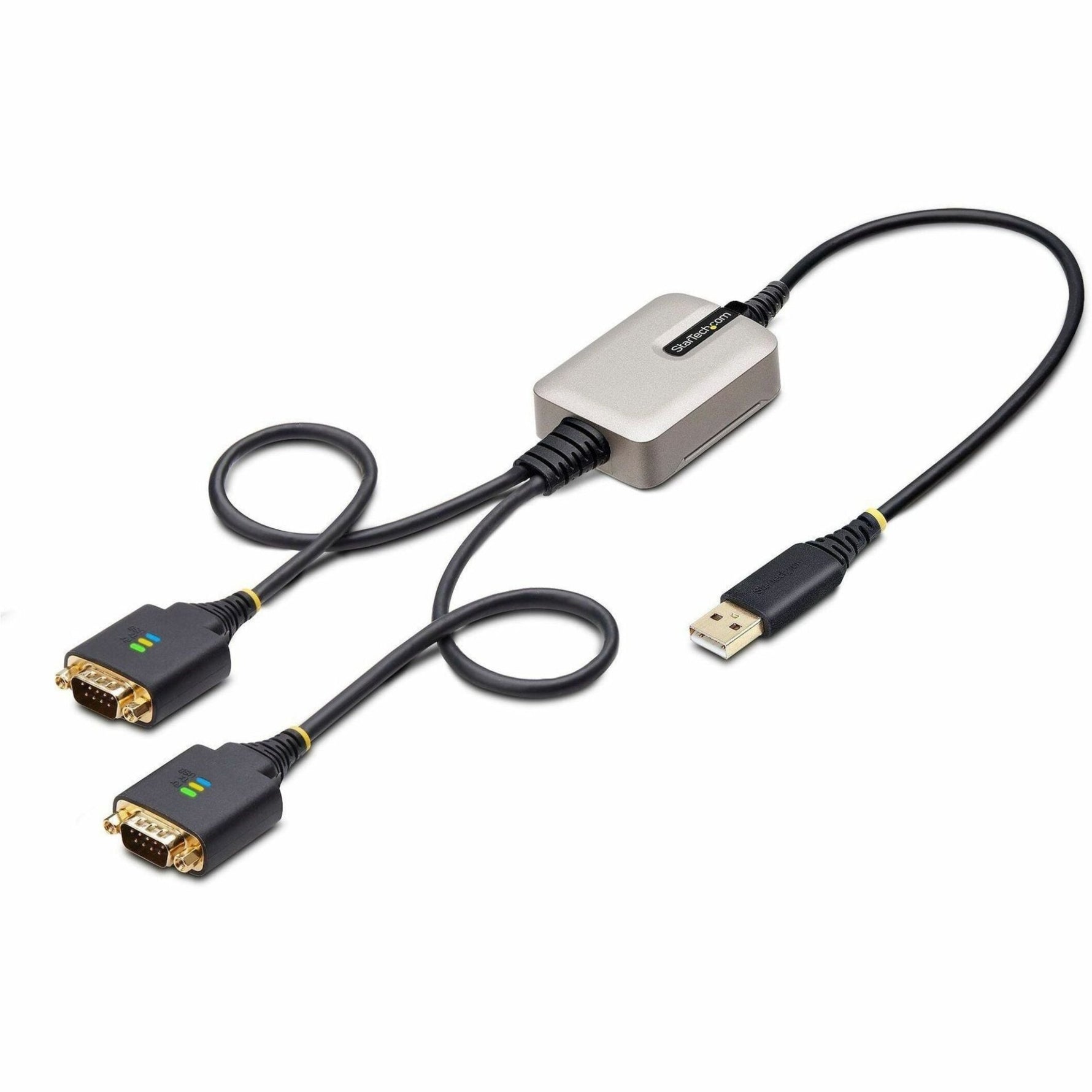 StarTech.com 2ft/60cm 2-Port USB to Serial Adapter Cable, COM Retention, FTDI, DB9 RS232, Changeable DB9 Screws/Nuts, Windows/macOS/Linux - Soundz Store AUSTRALIA
