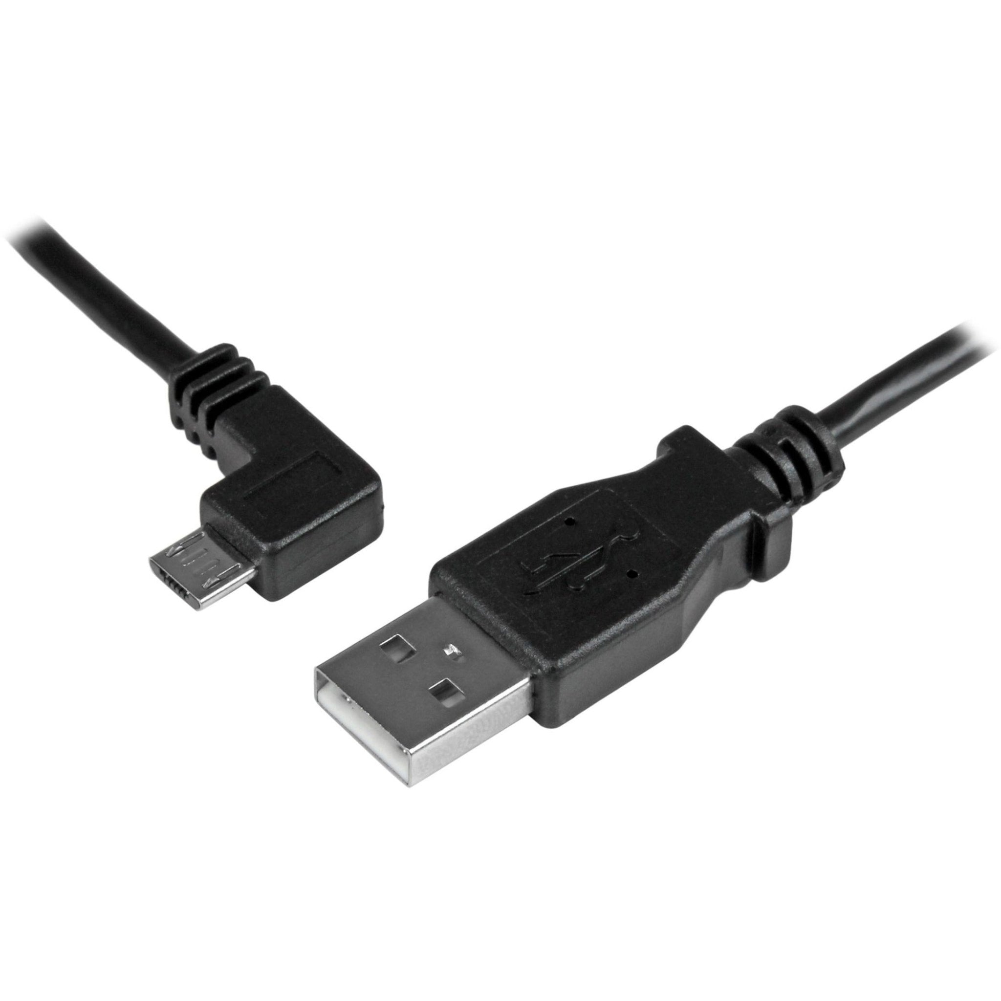 StarTech.com 2m 6 ft Left Angle Micro-USB Charge-and-Sync Cable M/M - USB 2.0 A to Micro-USB - 24 AWG - Soundz Store AUSTRALIA