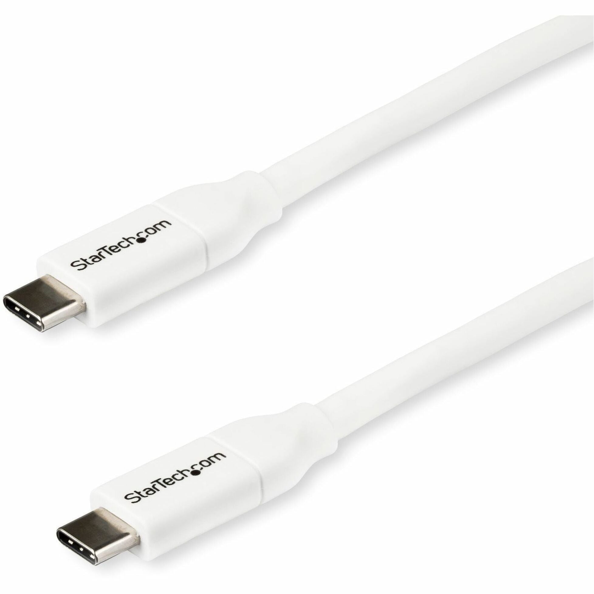 StarTech.com 2m 6 ft USB C to USB C Cable w/ 5A PD - M/M - White - USB 2.0 - USB-IF Certified - USB Type C Cable - USB C Charging Cable - USB C PD Cable - Soundz Store AUSTRALIA