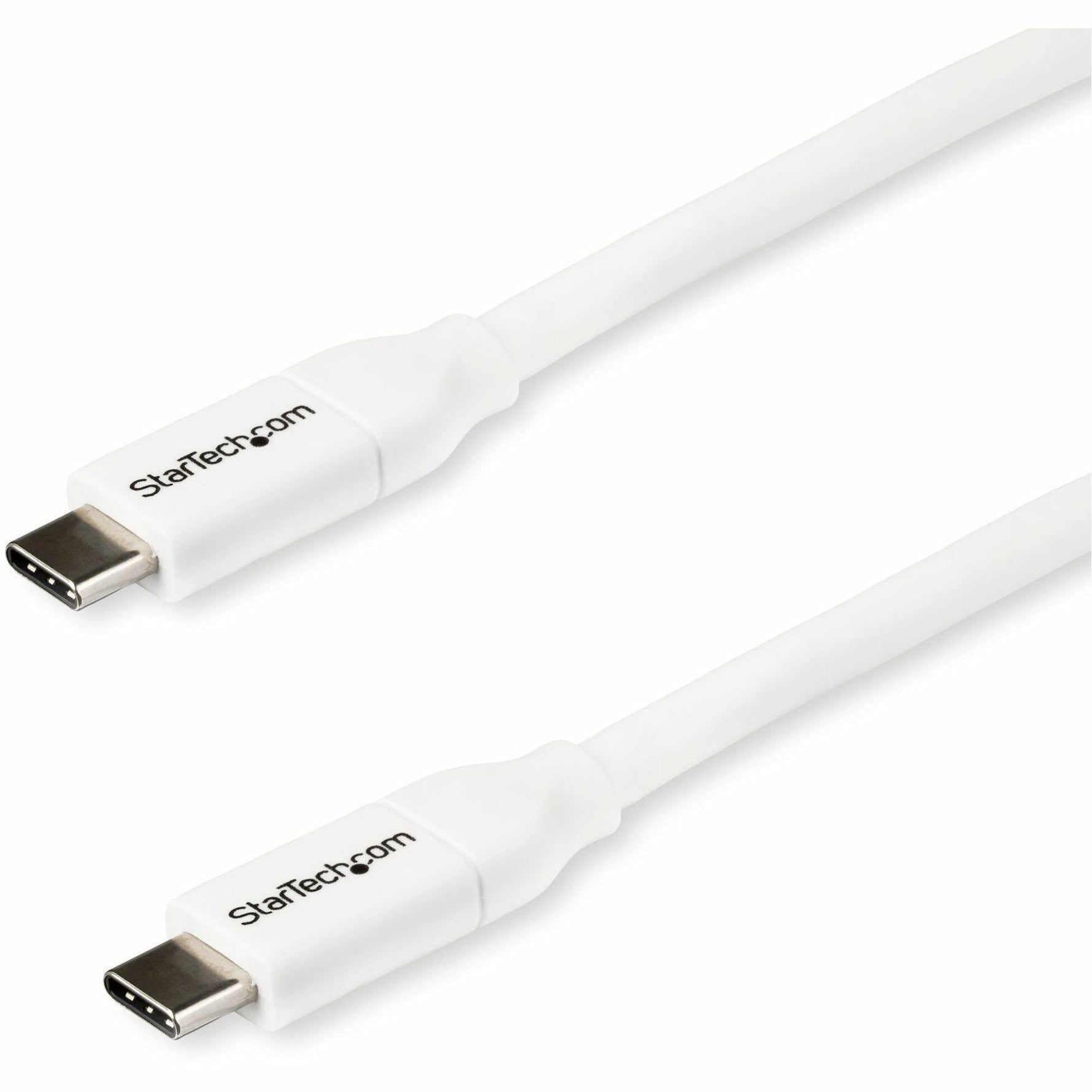 StarTech.com 2m 6 ft USB C to USB C Cable w/ 5A PD - M/M - White - USB 2.0 - USB-IF Certified - USB Type C Cable - USB C Charging Cable - USB C PD Cable - Soundz Store AUSTRALIA