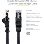 StarTech.com 2m CAT6 Ethernet Cable, LSZH (Low Smoke Zero Halogen), 10 GbE Snagless 100W PoE UTP RJ45 Black CAT 6 Network Patch Cord, ETL - Soundz Store AUSTRALIA