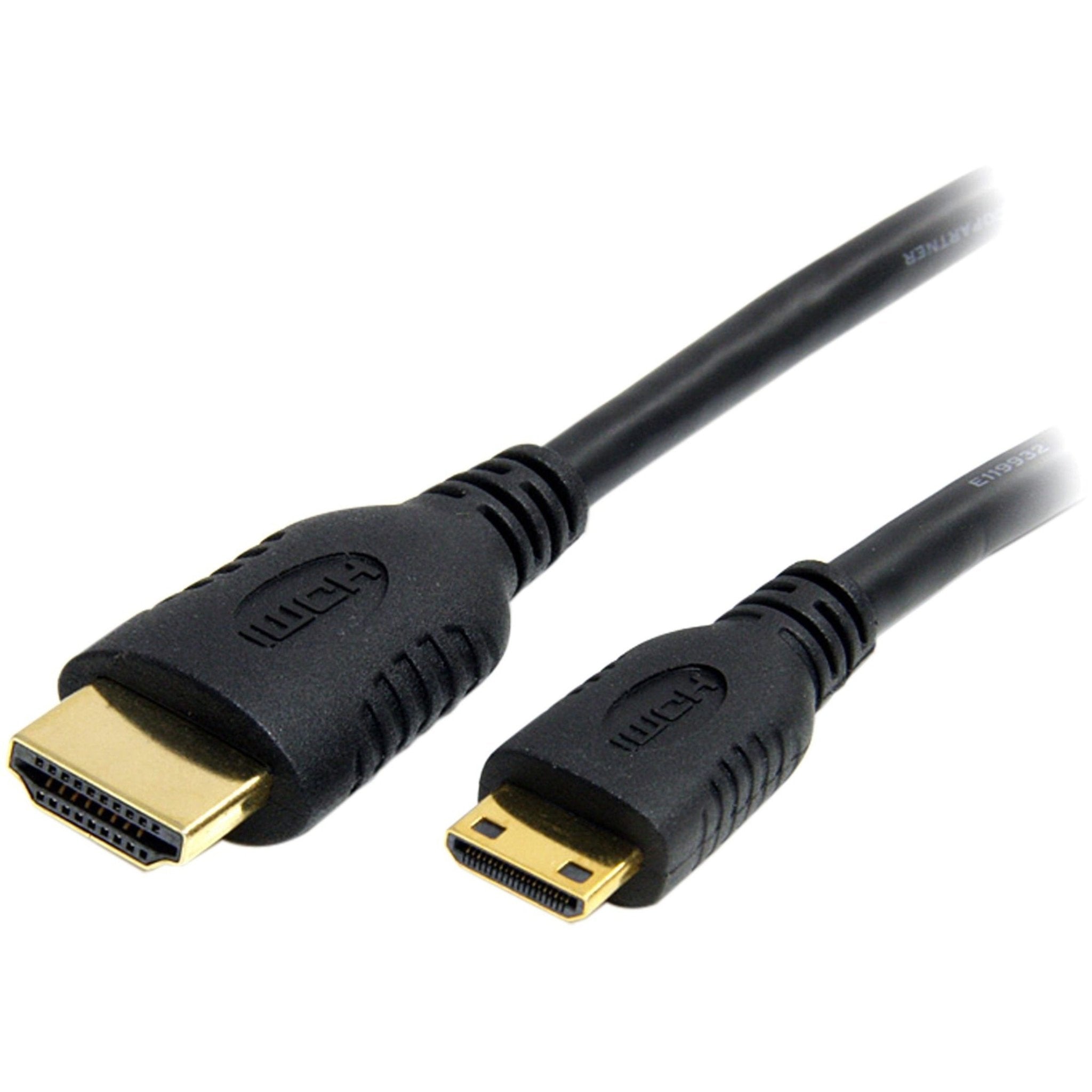 StarTech.com 2m Mini HDMI to HDMI Cable with Ethernet, 4K 30Hz High Speed Mini HDMI 1.4 (Type-C) Device to HDMI Adapter Cable/Cord, M/M - Soundz Store AUSTRALIA