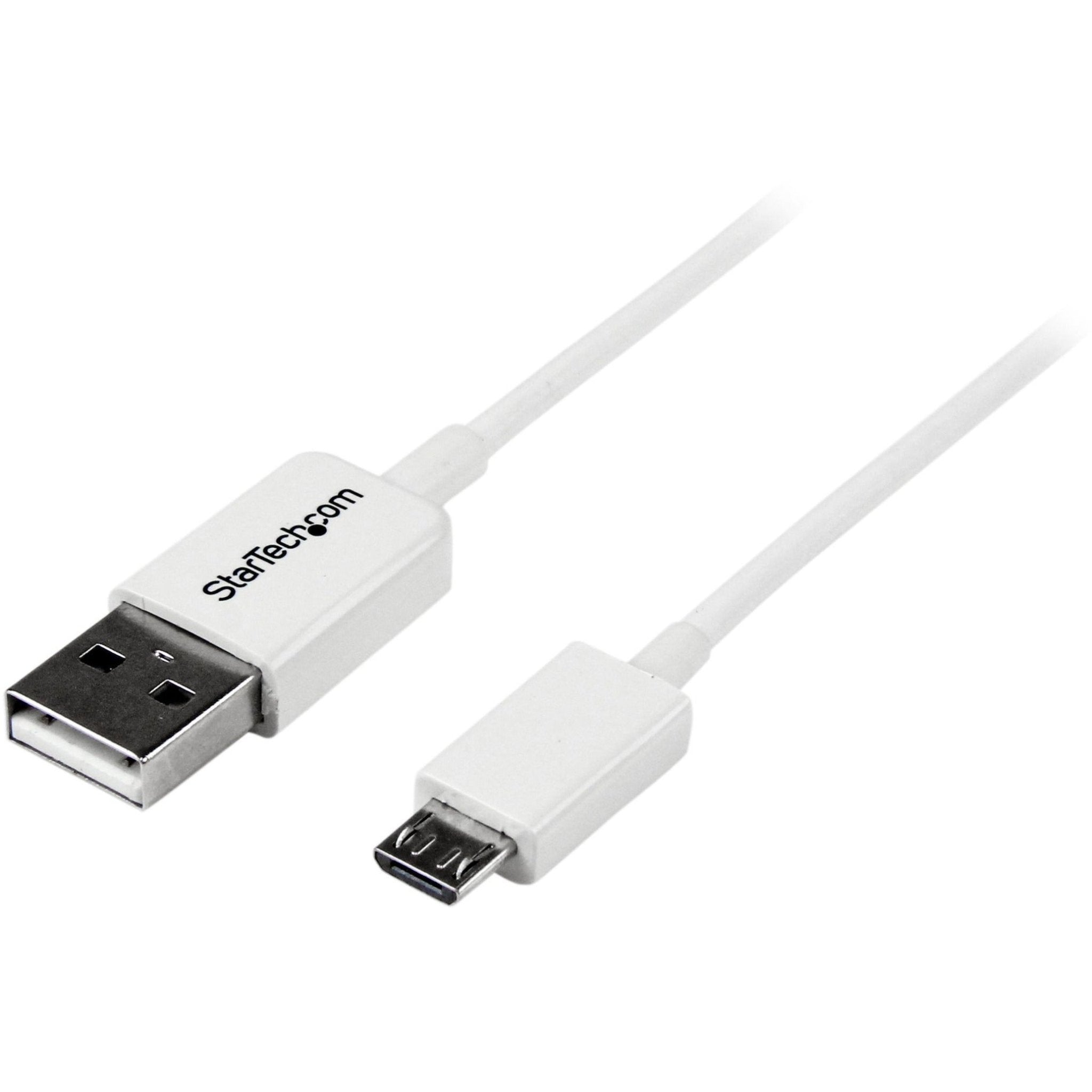 StarTech.com 2m White Micro USB Cable - A to Micro B - Soundz Store AUSTRALIA