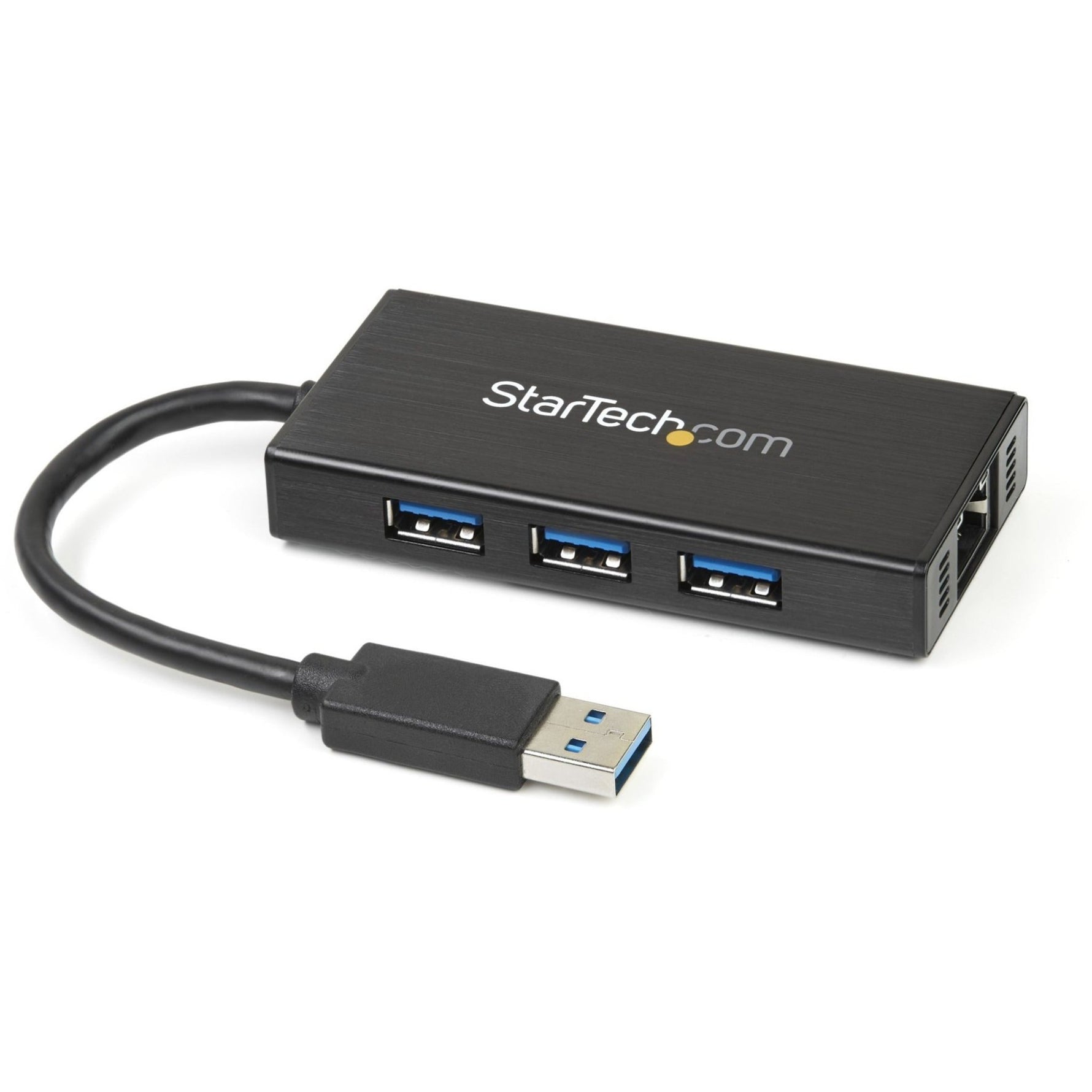 StarTech.com 3 Port Portable USB 3.0 Hub with Gigabit Ethernet Adapter NIC - 5Gbps - Aluminum w/ Cable - Soundz Store AUSTRALIA