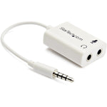 StarTech.com 3.5mm 4 Position to 2x 3 Position 3.5mm Headset Splitter Adapter M/F - White - Soundz Store AUSTRALIA