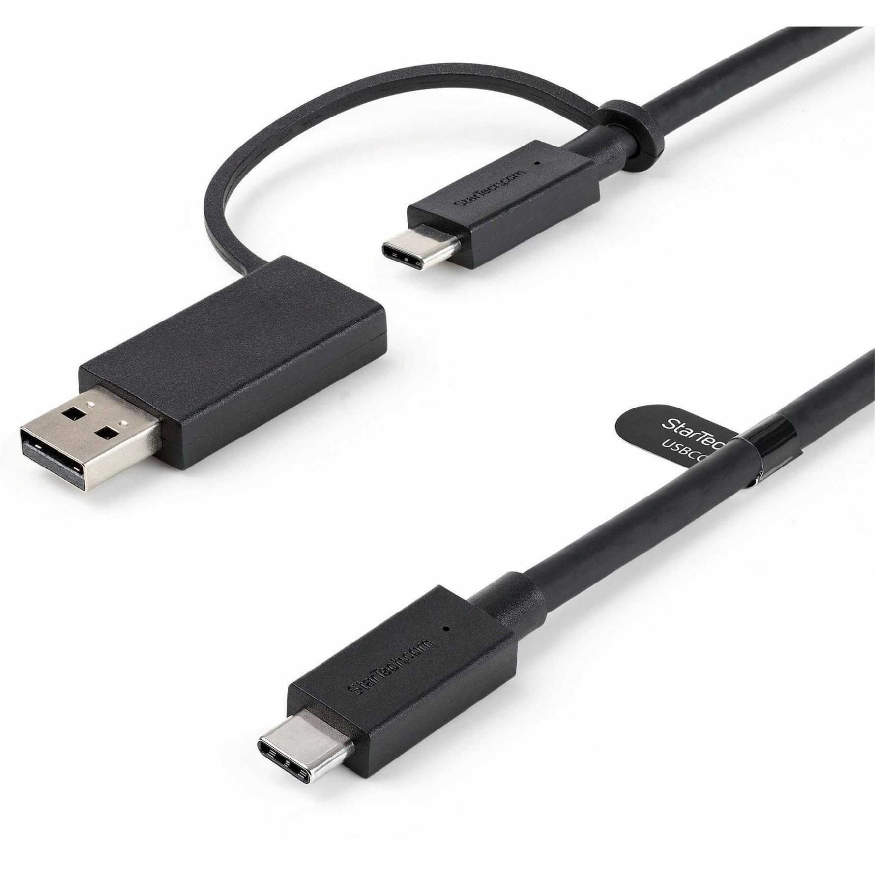 StarTech.com 3ft/1m USB-C Cable with USB-A Adapter Dongle, USB-C to C (10Gbps/PD), USB-A to C (5Gbps), 2-in-1 USB C Cable for Hybrid Dock - Soundz Store AUSTRALIA