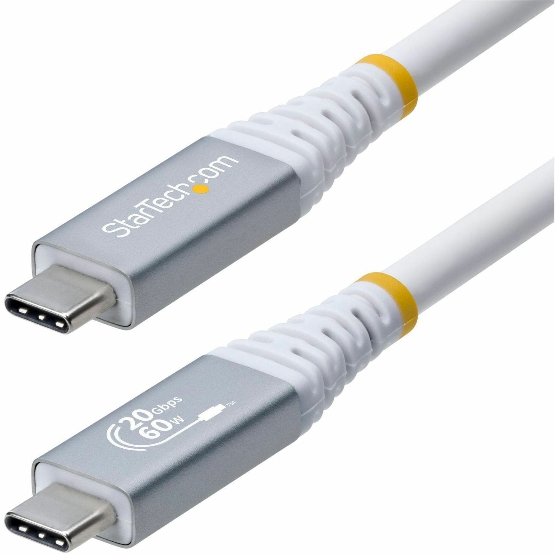 StarTech.com 3m (10ft) USB4 Cable, 20Gbps, USB-IF Certified USB-C Cable, 60W, 4K120Hz DP 1.4, TPE Jacket, White USB-C Cord - Soundz Store AUSTRALIA