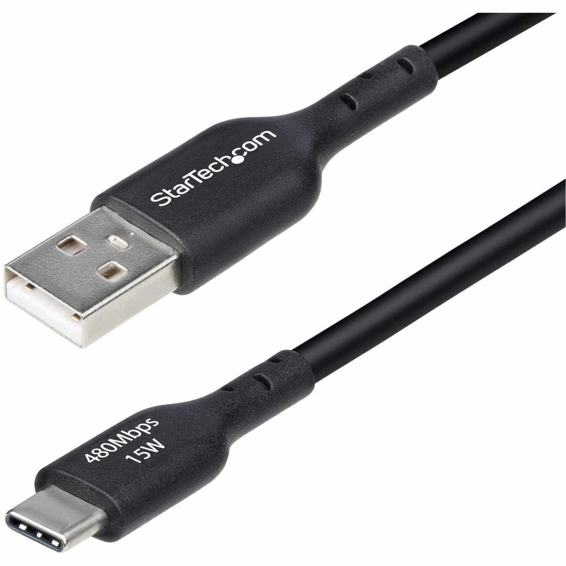 StarTech.com 3m (9.8ft) USB-A to USB-C Charging Cable, Charge & Sync, 3A, USB 2.0, TPE Jacket - Black USB Charging Cord - Soundz Store AUSTRALIA