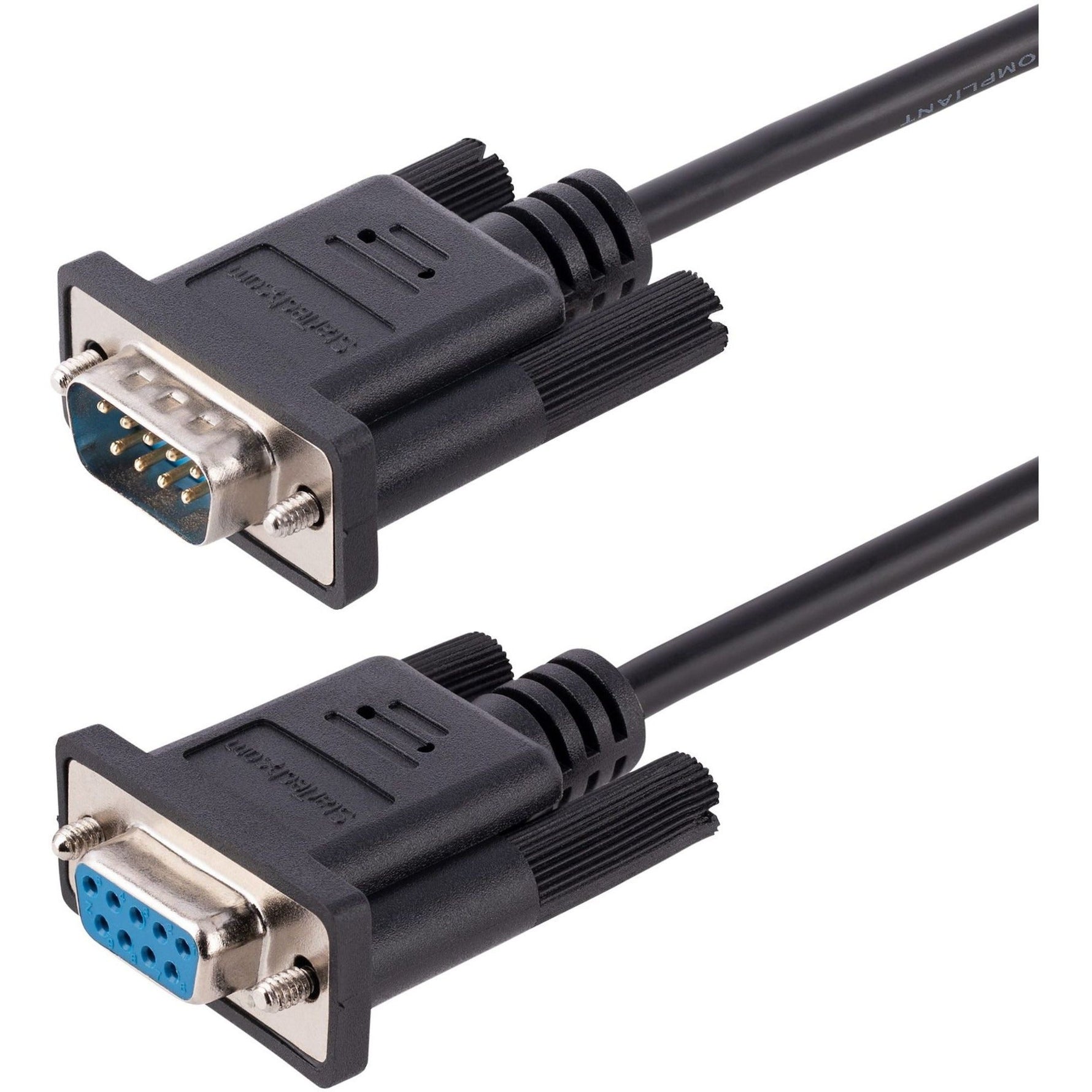 StarTech.com 3m RS232 Serial Null Modem Cable, Crossover Serial Cable w/Al-Mylar Shielding, DB9 Serial COM Port Cable Female to Male, F/M - Soundz Store AUSTRALIA