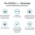 StarTech.com 3U 19' Wall Mount Vertical Rack Bracket, Patch Panel Wall Mount Bracket for AV/IT Equipment, 3U Rack for Cabinet/Server Room - Soundz Store AUSTRALIA