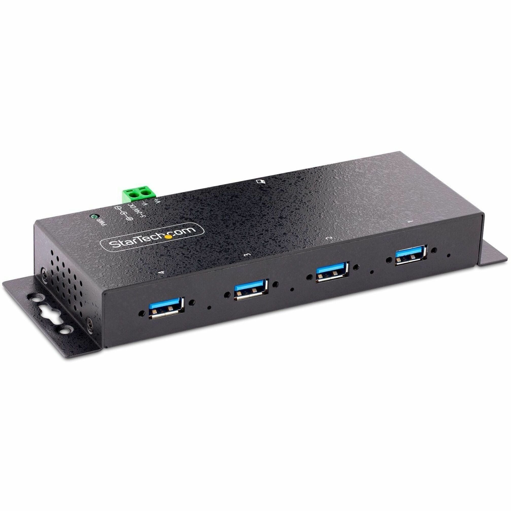 StarTech.com 4-Port Industrial USB 3.0 5Gbps Hub, Rugged USB Hub with ESD Protection, DIN/Wall/Desk Mountable, USB-A Expansion Hub, TAA - Soundz Store AUSTRALIA